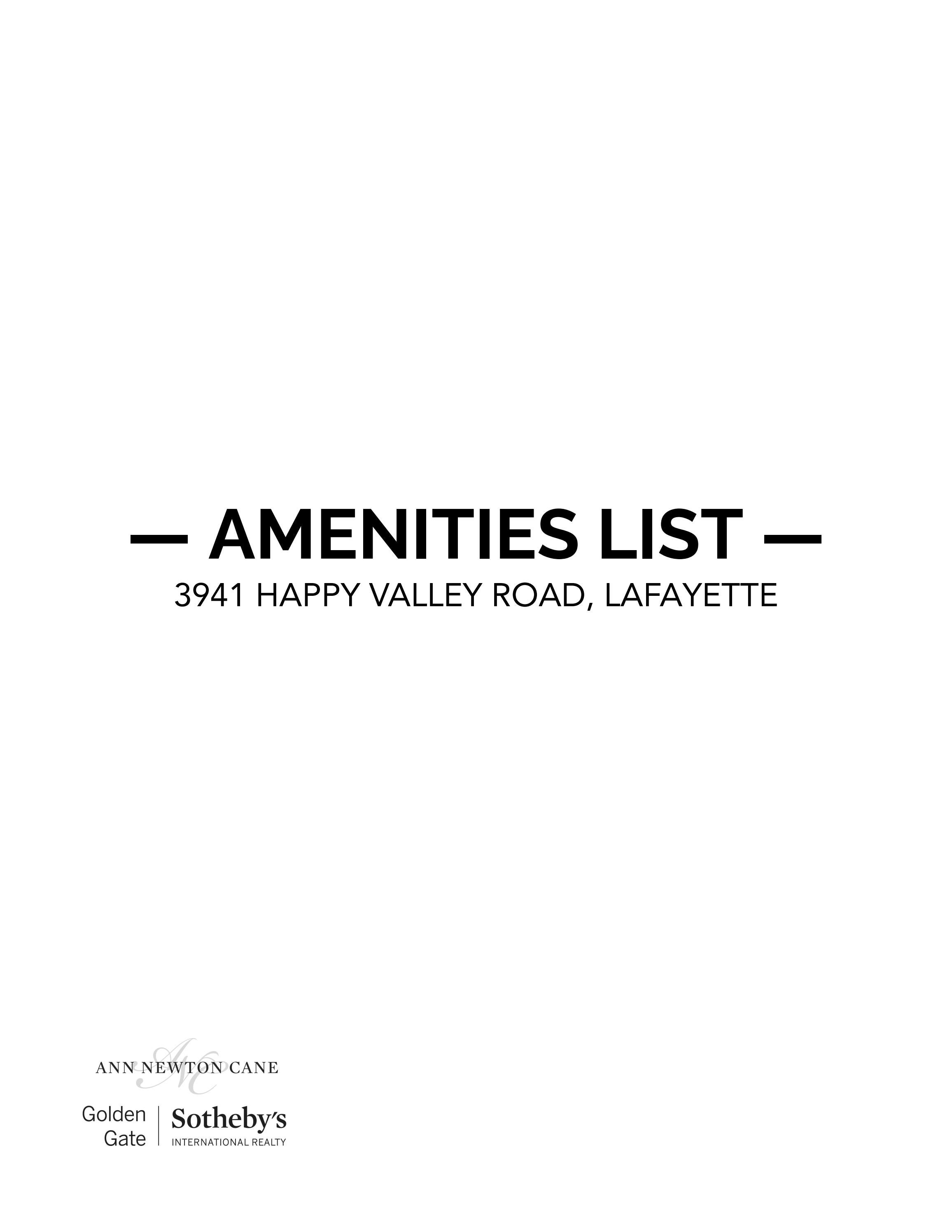 3941 Happy Valley Road Amenities List by Ann Newton Cane Issuu