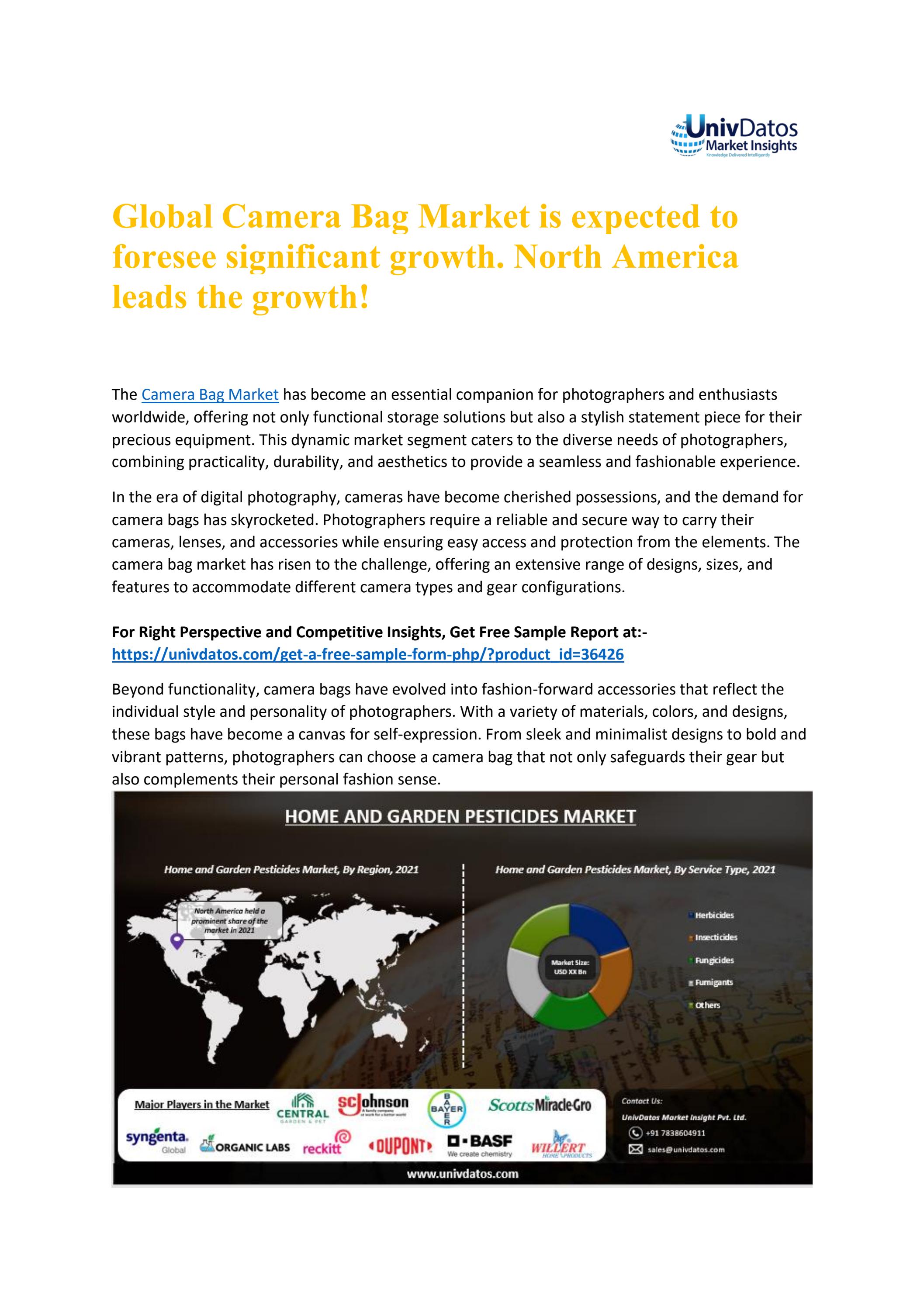Camera Bag Market Growth, Trend,Current Analysis and Forecast (2022