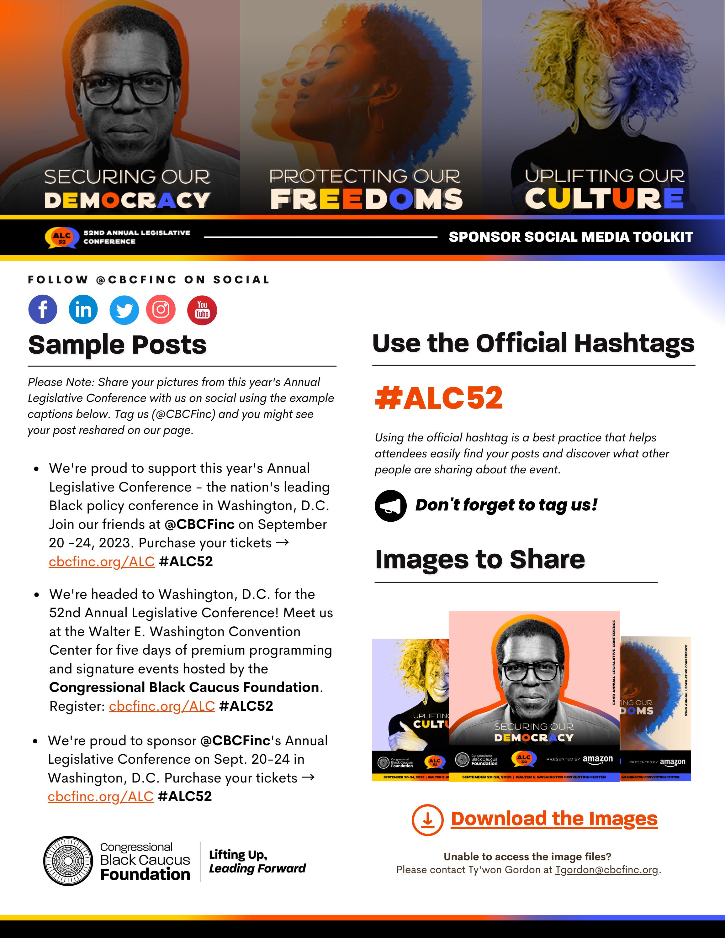 #ALC51 Sponsor Social Media Toolkit by Congressional Black Caucus