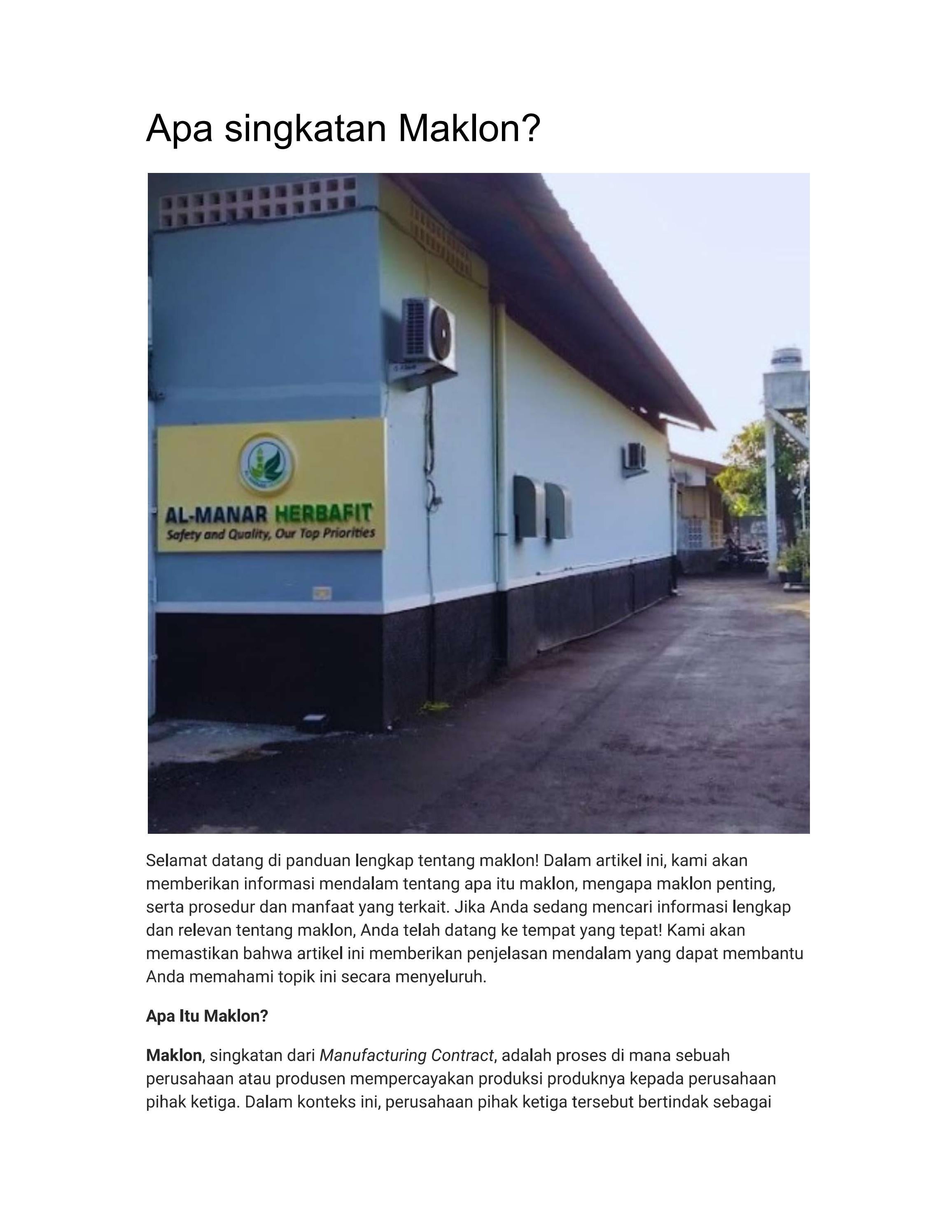 Apa singkatan Maklon? by Dana S Issuu