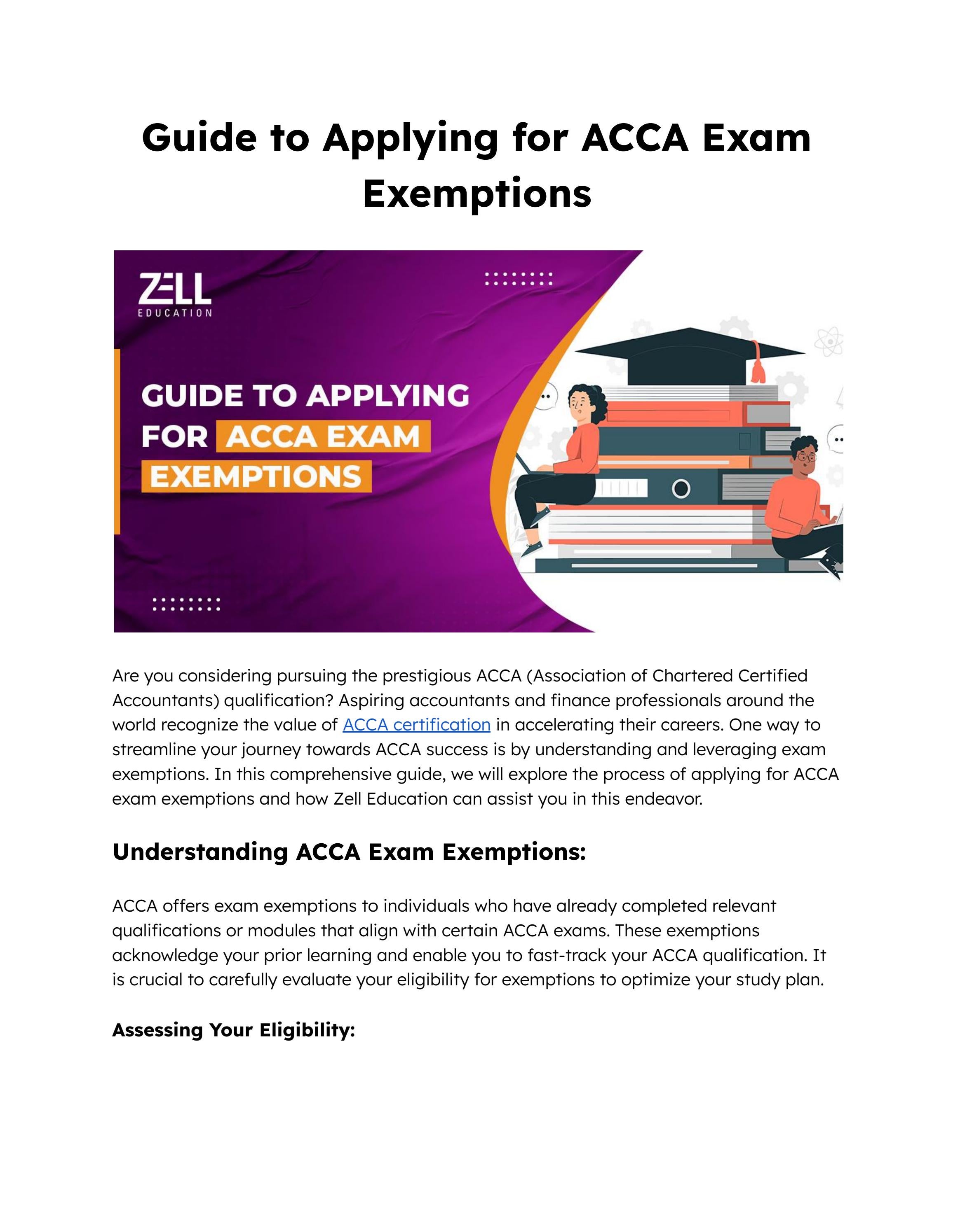 Acca Exam Timetable - The Growth Canvas