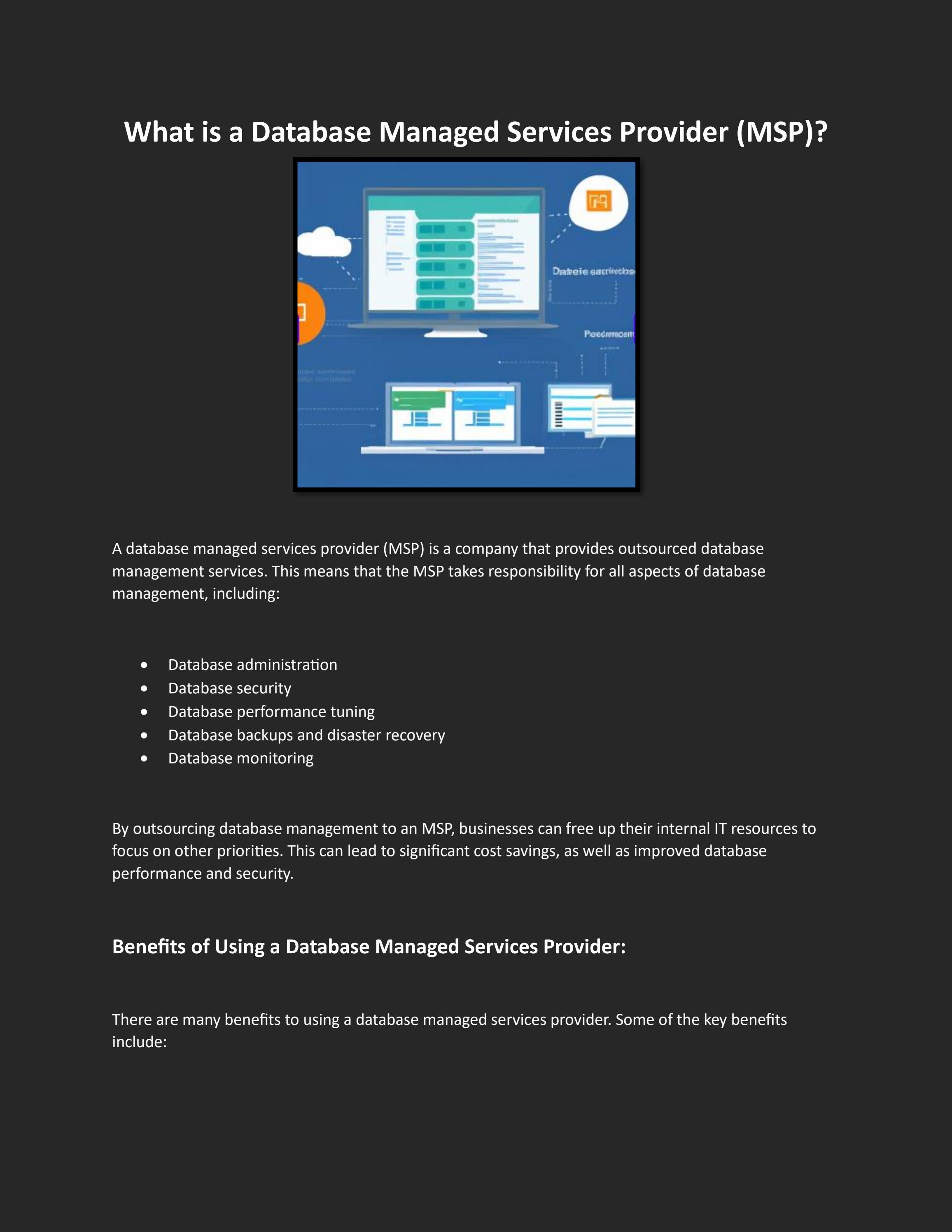 What is a Database Managed Services Provider (MSP)? by CHERISH TECH ...