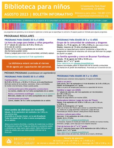 2022 Fall Program Guide by City and County of Broomfield - Issuu