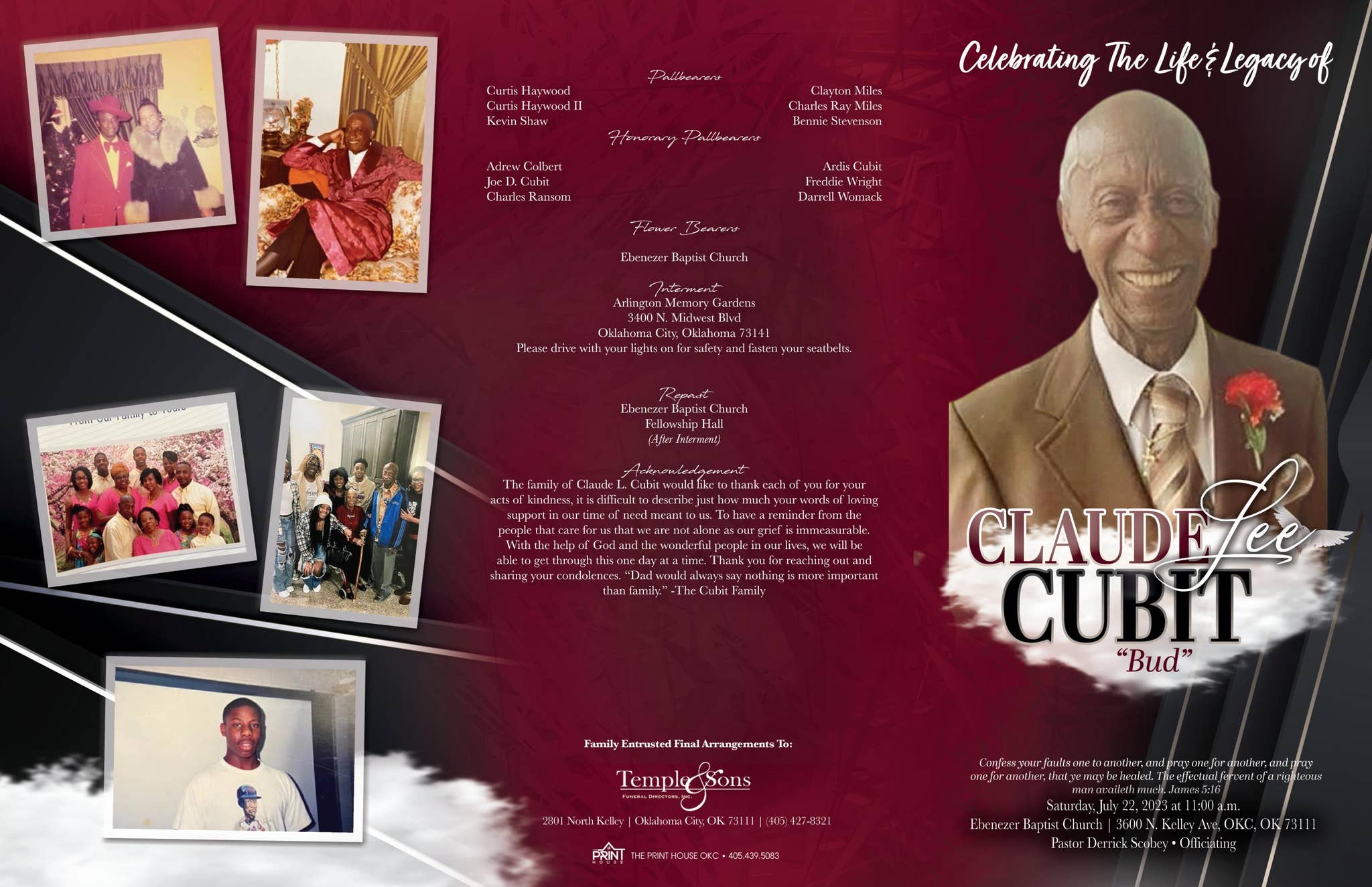 Claude Cubit Trifold Program by The Print House - Issuu