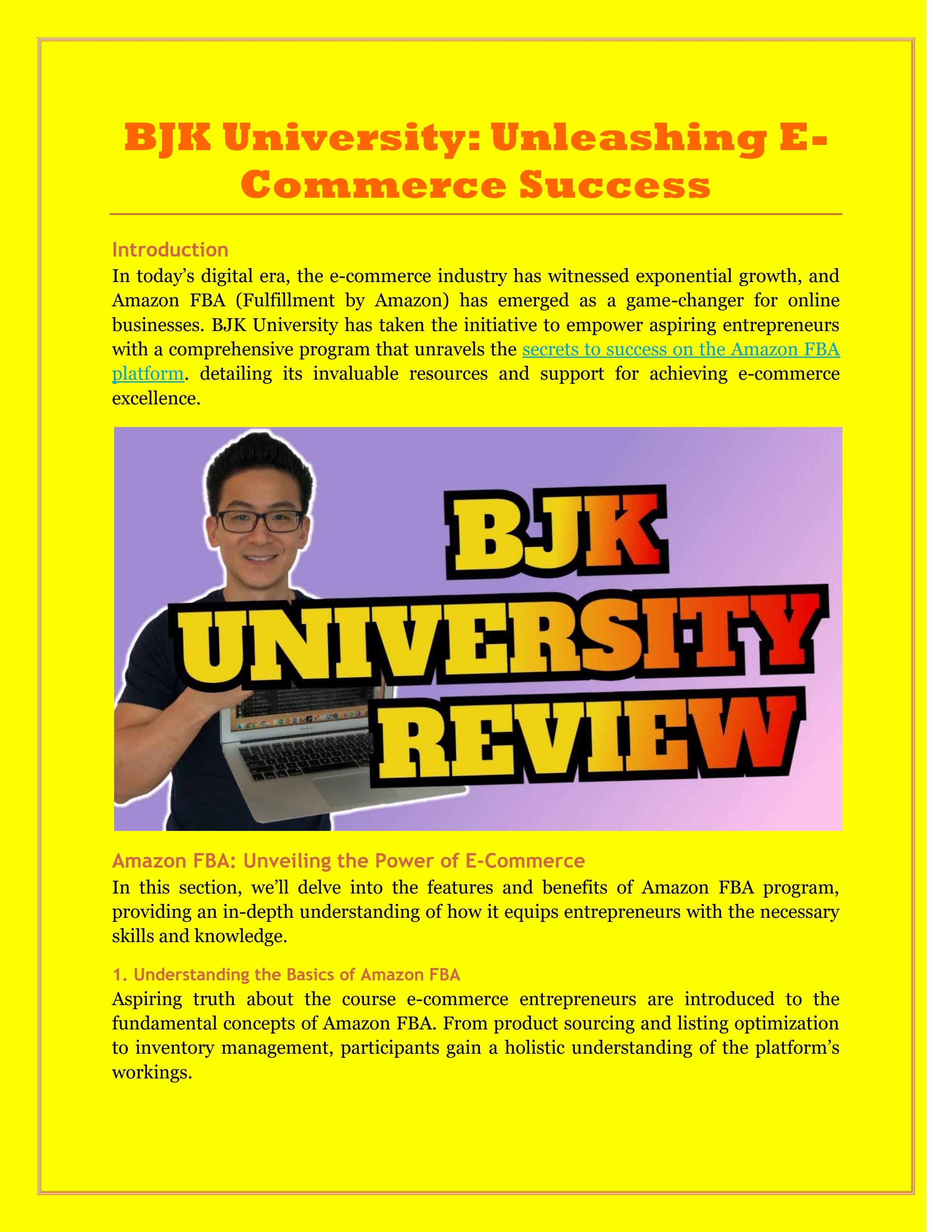 BJK University Unleashing E Commerce Success By Scriptjunkyard Issuu