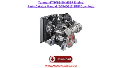 Yanmar 4TNV98-ZNMS3R Engine Parts Manual by Service &