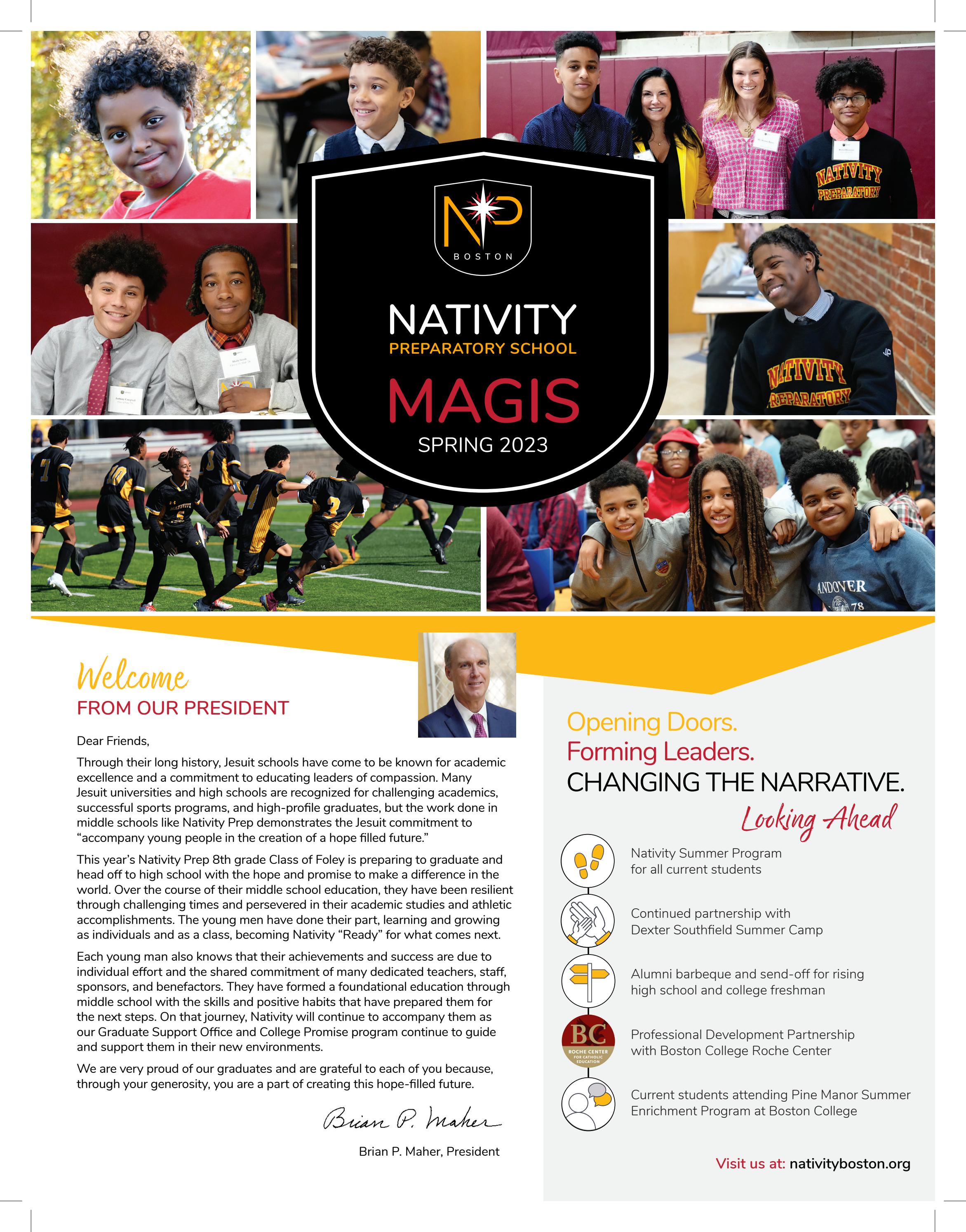 Nativity Preparatory School Spring 2023 Newsletter by Nativity
