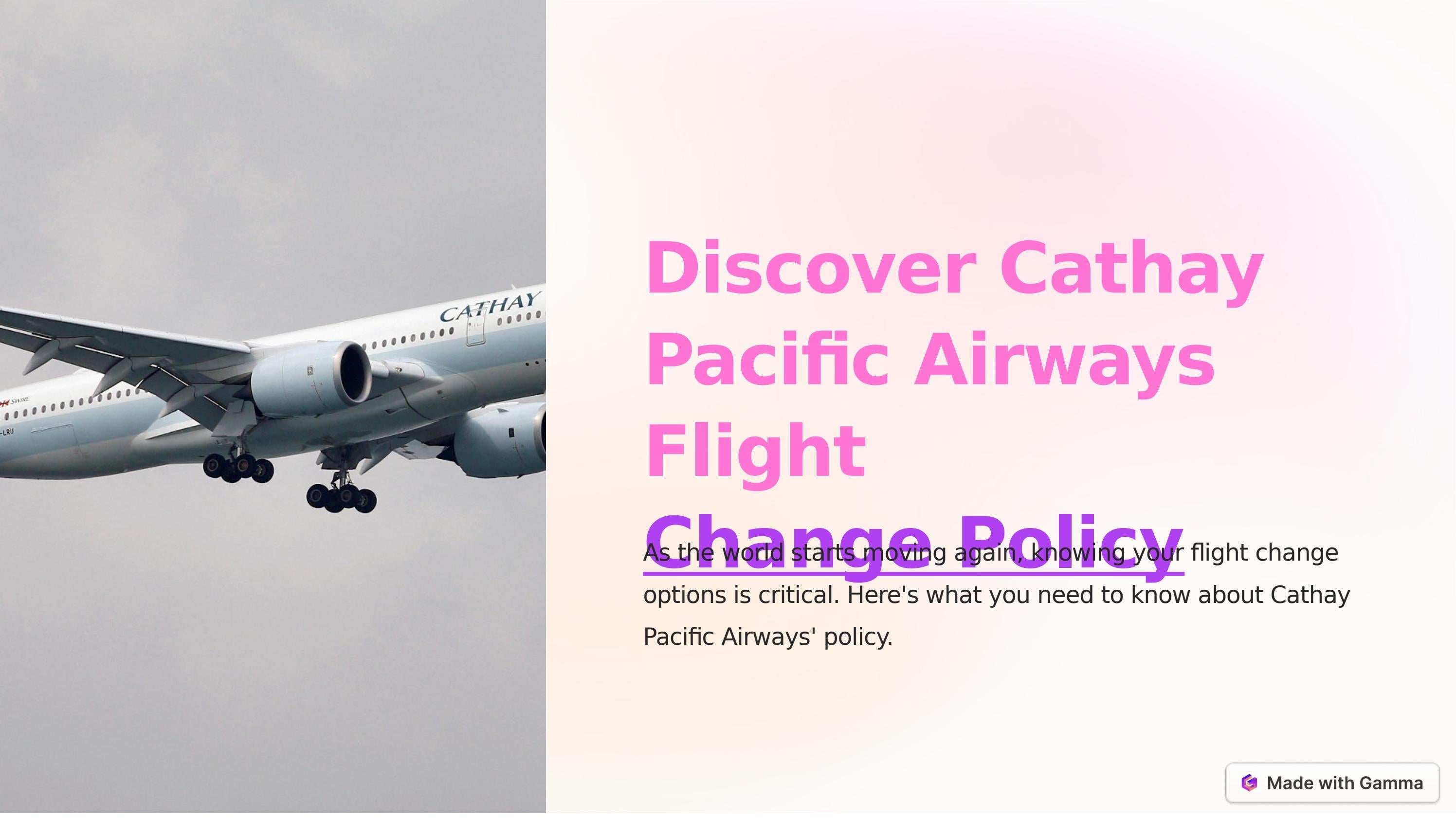 cathay Pacific Airways Flight Change Policy by ezztt Issuu
