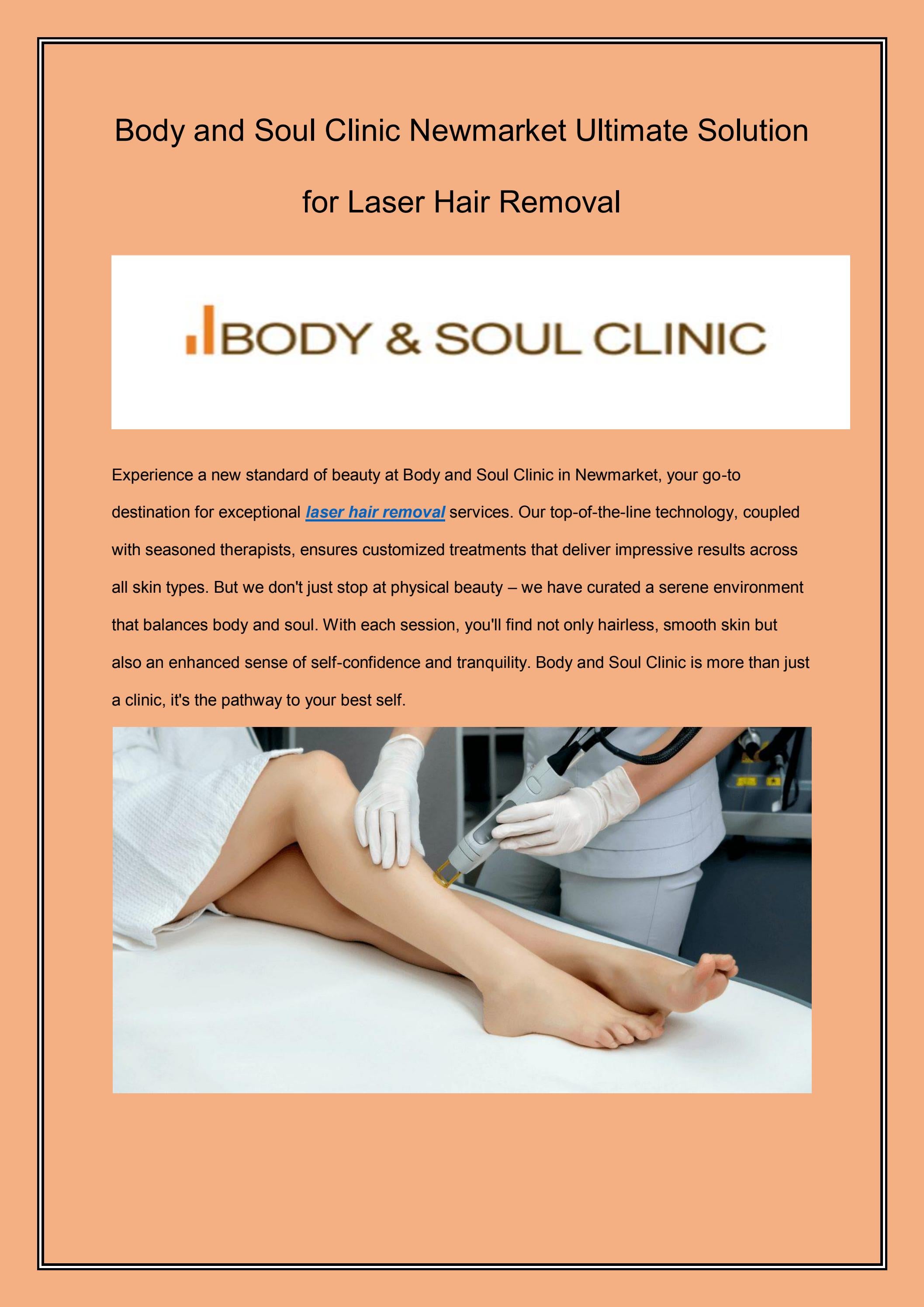 Body and Soul Clinic Newmarket Ultimate Solution for Laser Hair Removal