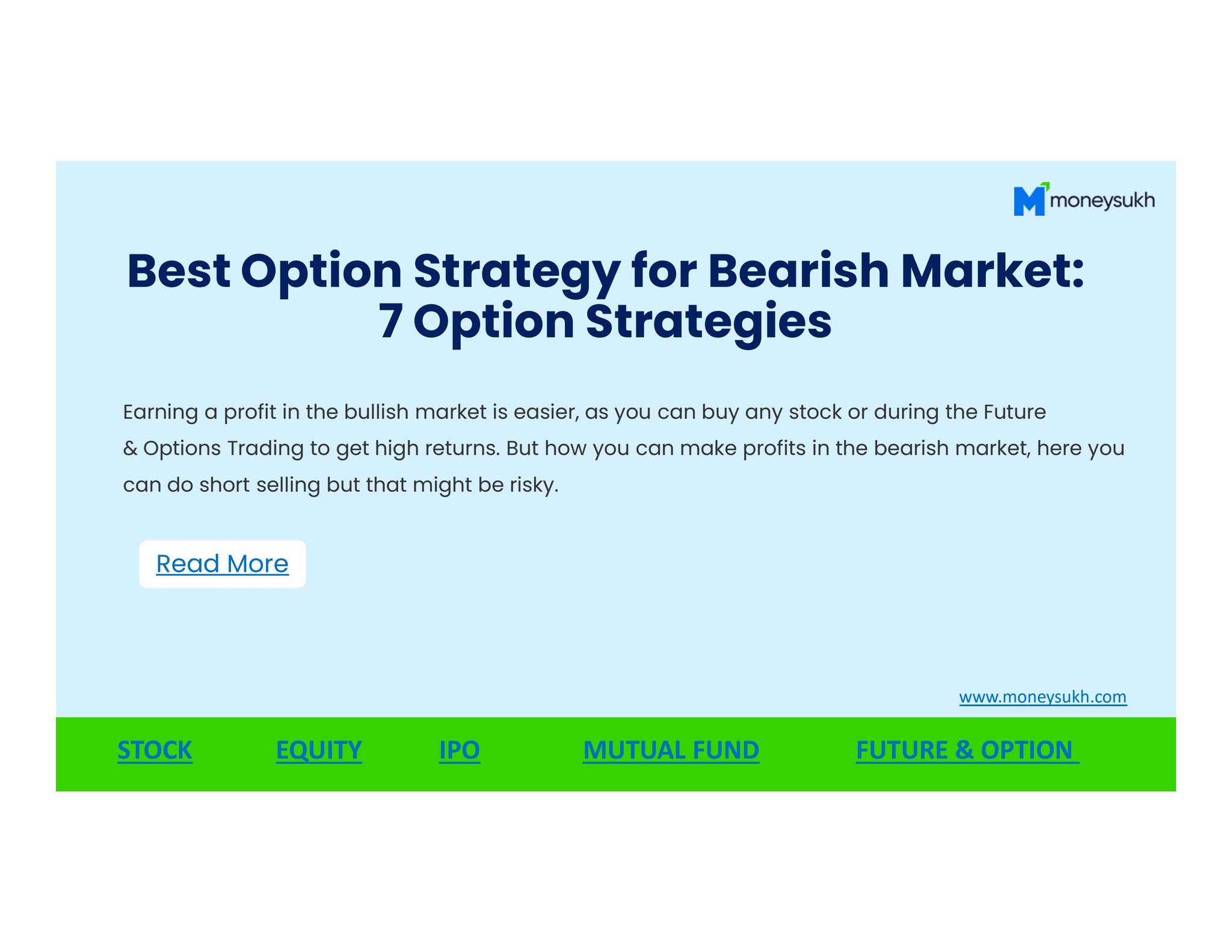 Best Option Strategy for Bearish Market: 7 Option Strategies by moneysukh -  Issuu