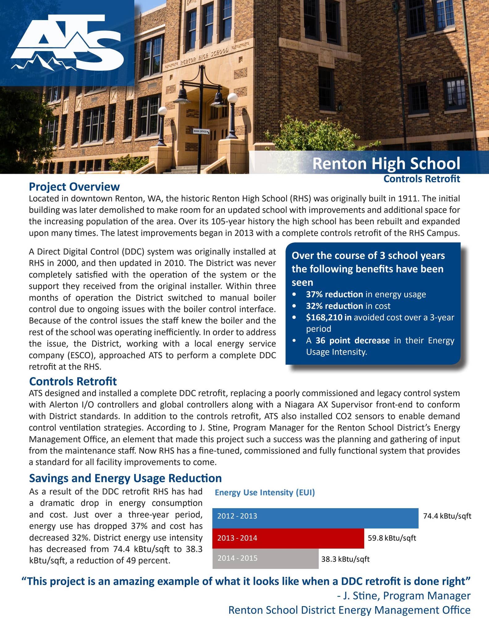 Renton High School - ATS Case Study by atscompanies - Issuu