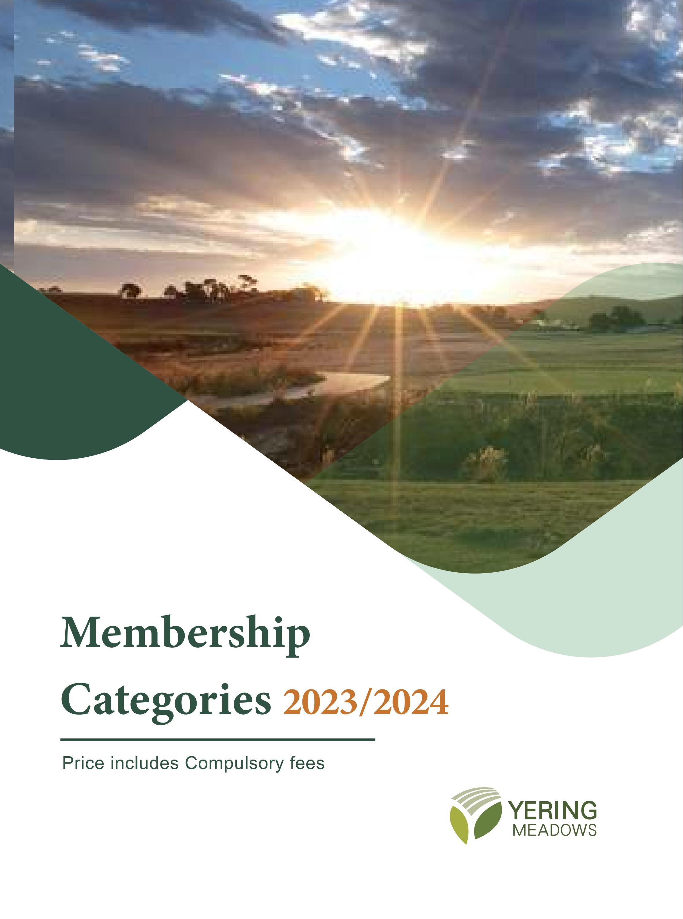 Yering Meadows Golf Club Membership Categories 2023/2024 by Jiang Lucy