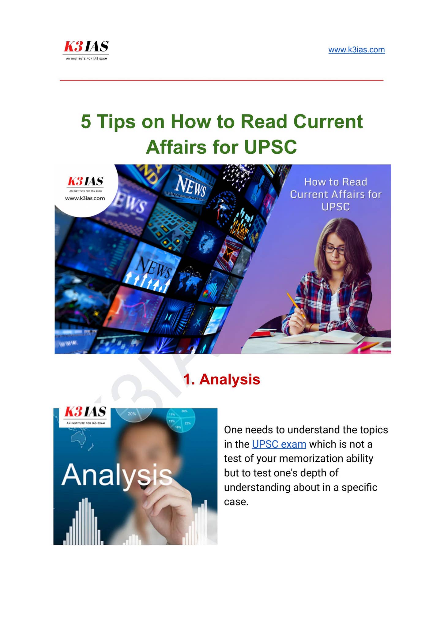 How to Study Current Affairs for UPSC? - K3IAS.com by K3 IAS - Issuu