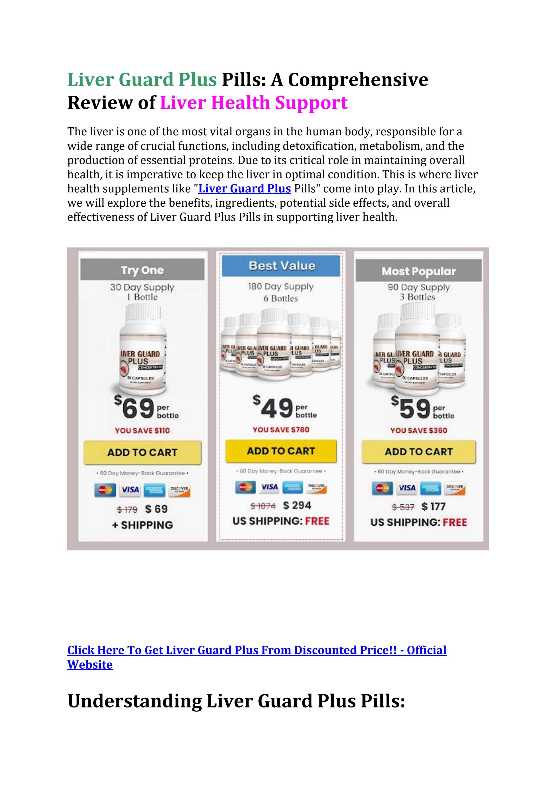 Liver Guard Plus Reviews What is Liver Guard Plus? [News] by