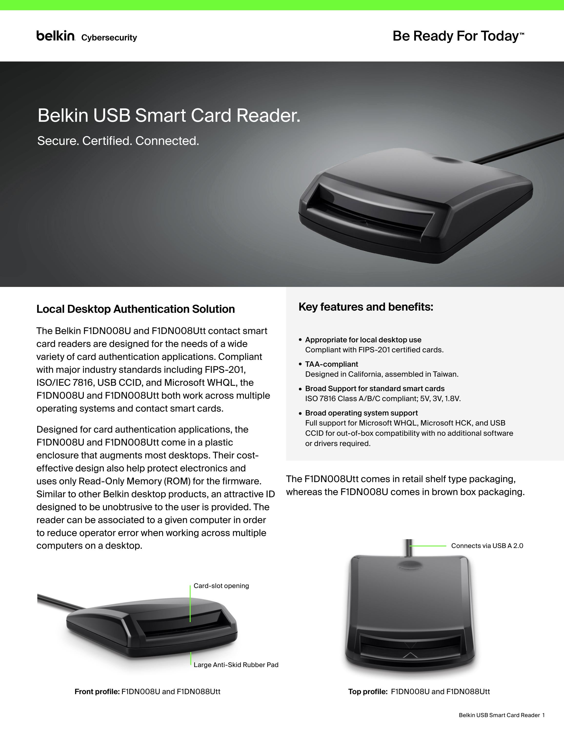 Belkin USB Smart Card Reader F1DN008U & F1DN008Utt by Belkin Issuu