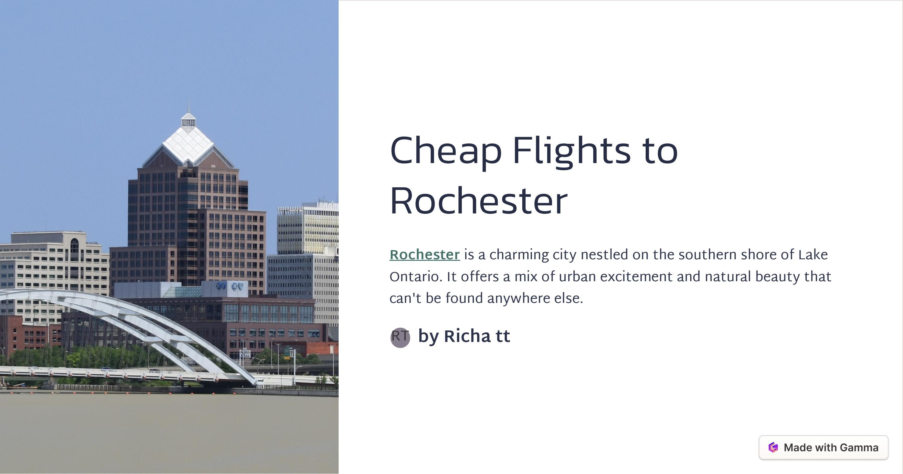 Cheap flights to Rochester by svbsnadezztt Issuu