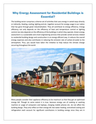 Why Energy Assessment for Residential Buildings is Essential? by Green ...