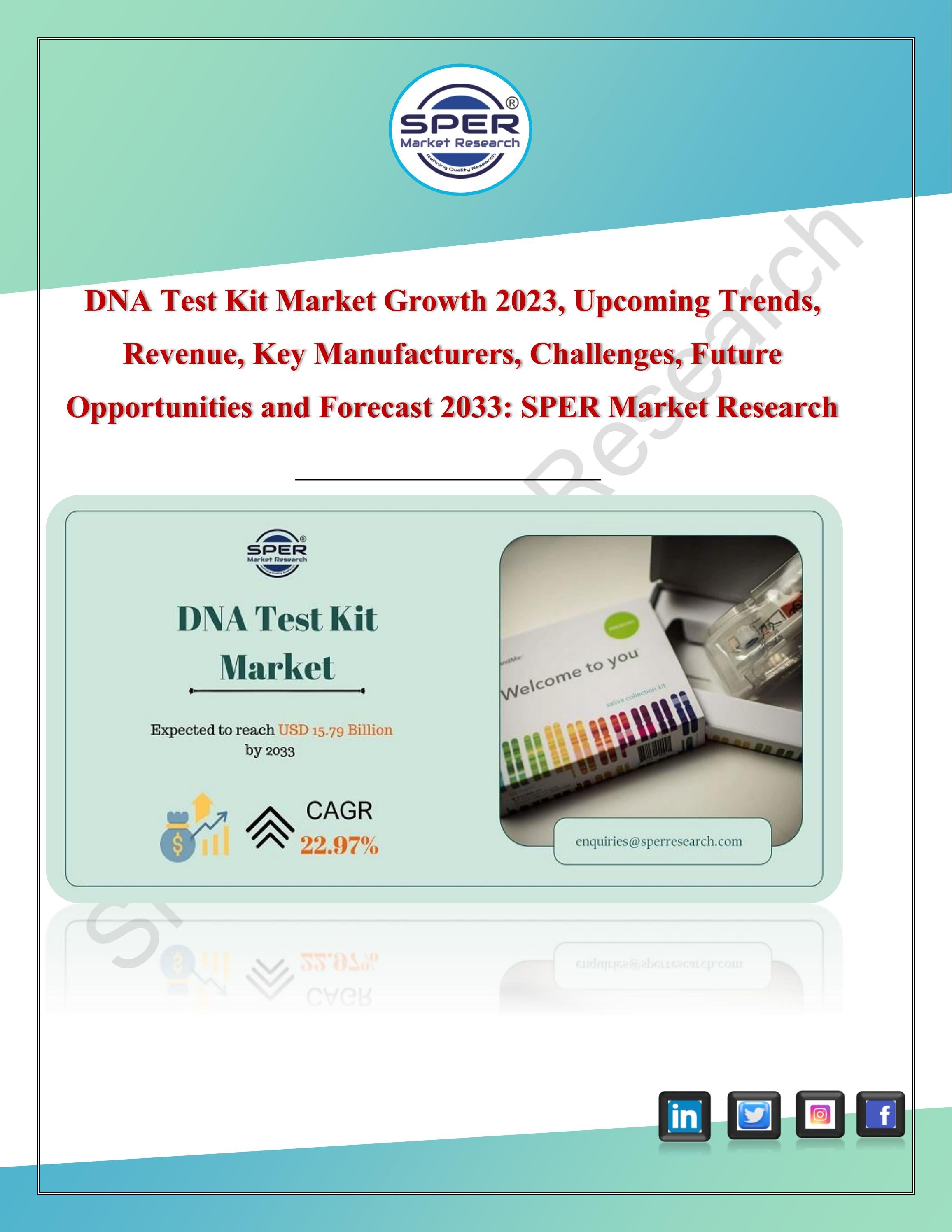 DNA Test Kit Market Growth 2023, Trends, Revenue, Key
