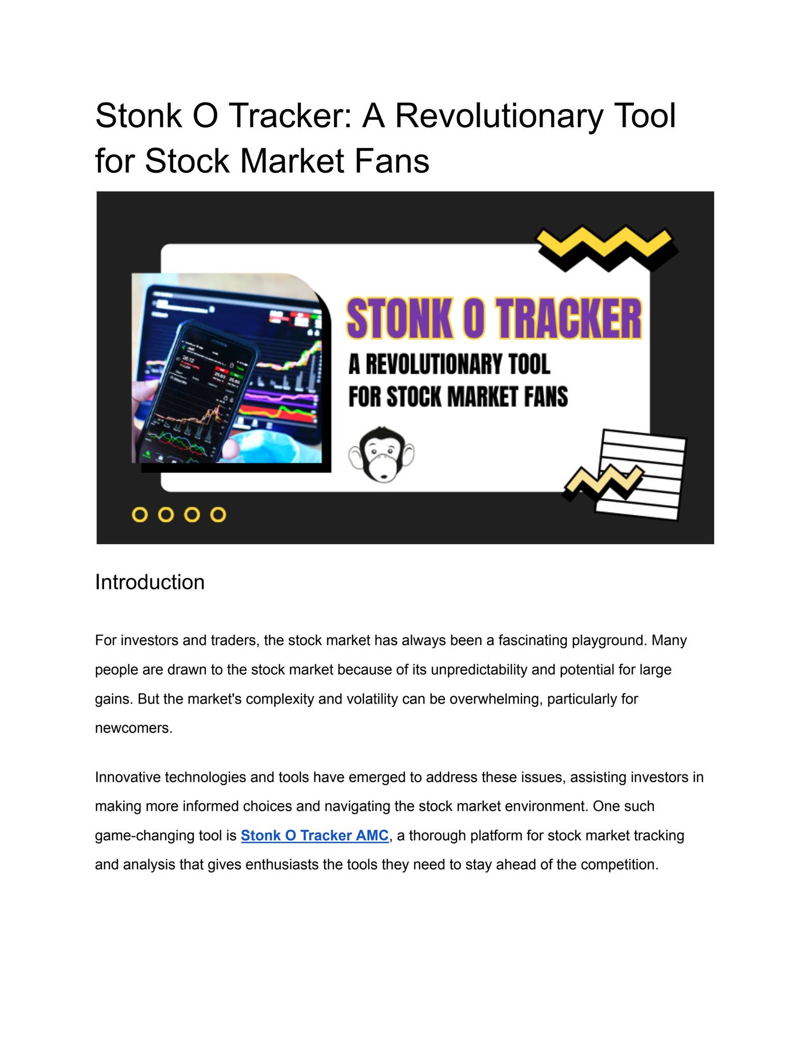 Stonk O Tracker: A Revolutionary Tool for Stock Market Fans by techypap ...