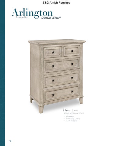 E & G Amish Furniture 家具目录 · 2023 Sunrise Cabinets 第 18 页