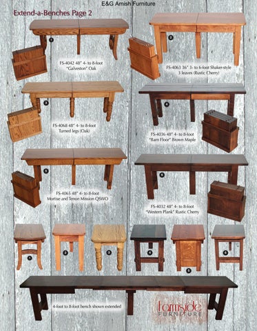 E & G Amish Furniture 家具目录 · Farmside 家具 第 3 页