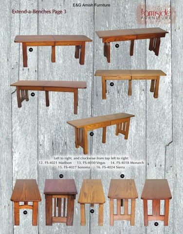 E & G Amish Furniture 家具目录 · Farmside 家具 第 5 页