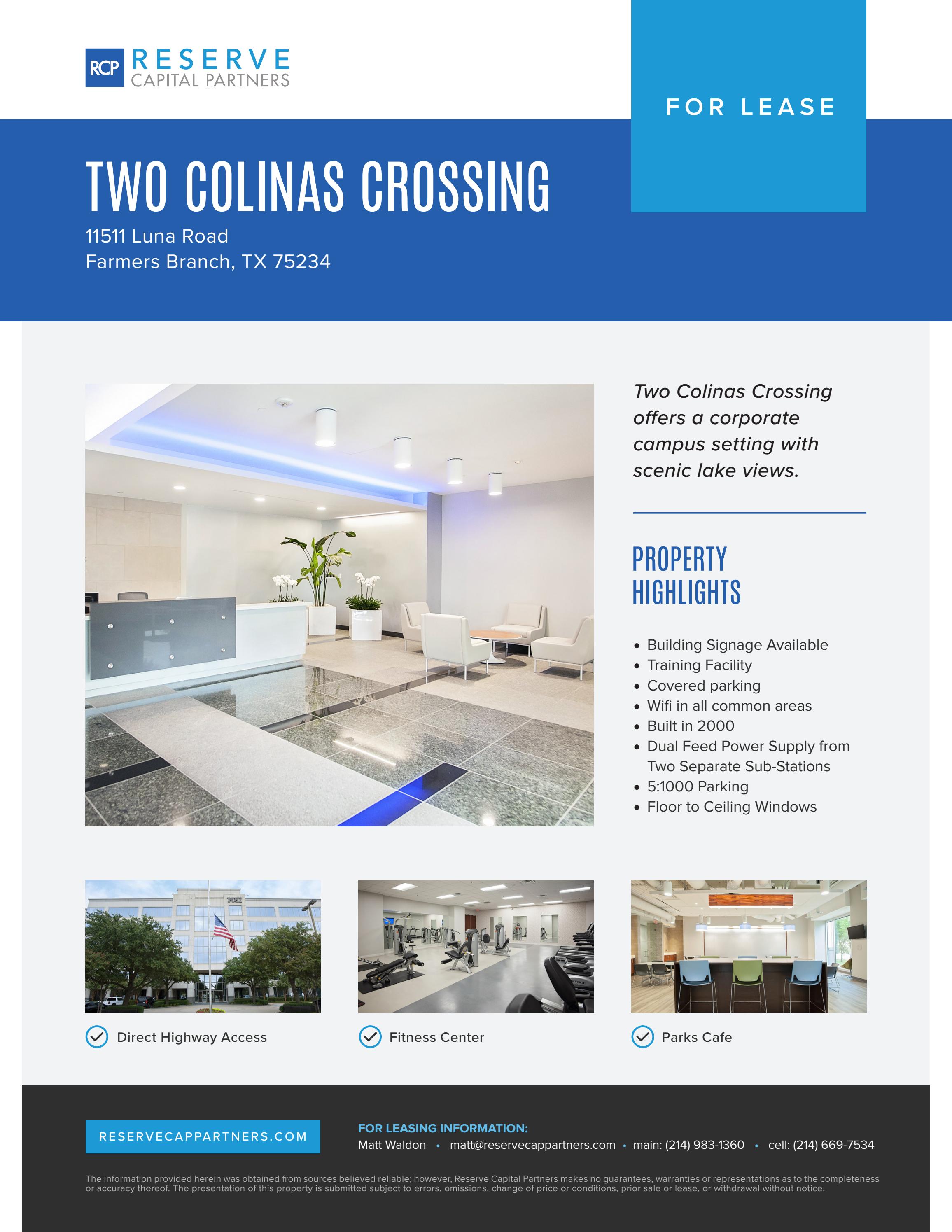 11511 Luna Road In Farmers Branch Wolfpack Brochure - Two Colinas Crossing--11511 Luna Road Brochure by