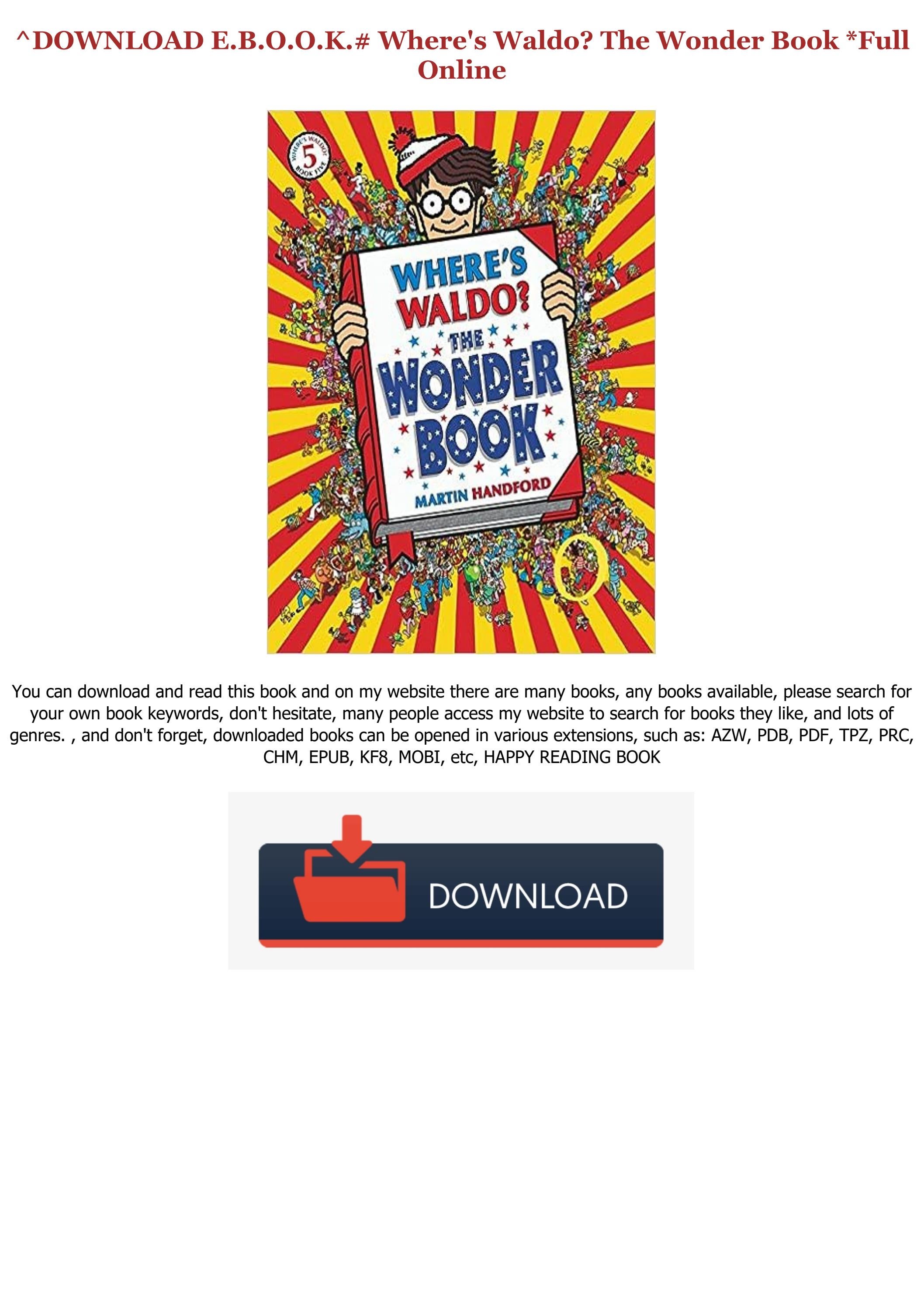[EBOOK] Where's Waldo? The Wonder Book Full PDF by nathanielnathaniel7