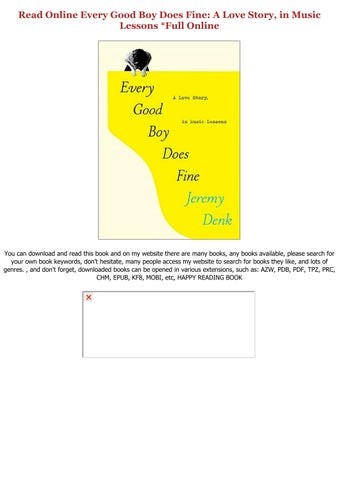 E-book download Every Good Boy Does Fine: A Love Story, in Music ...