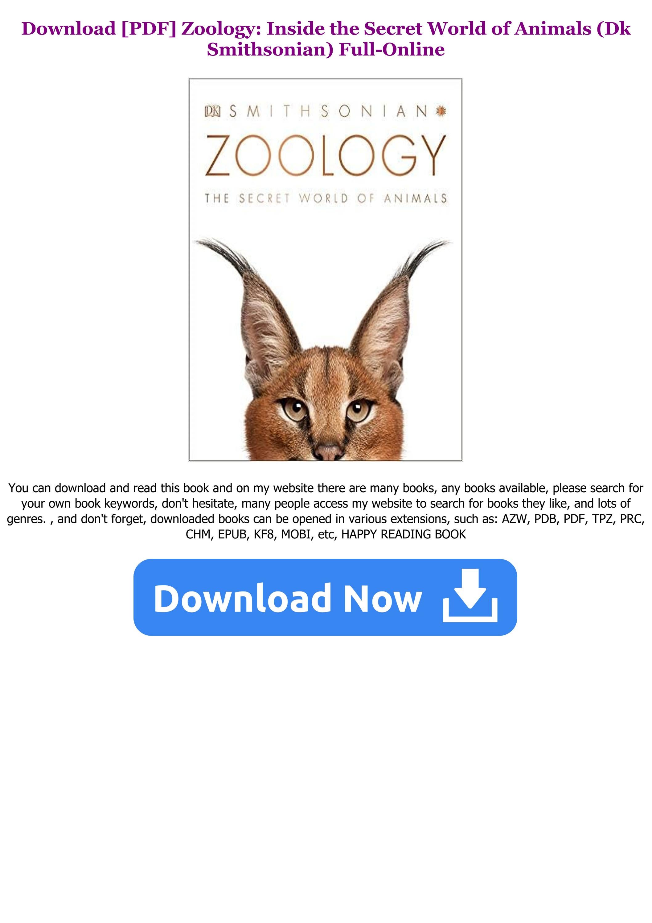 Zoology Books Free Download