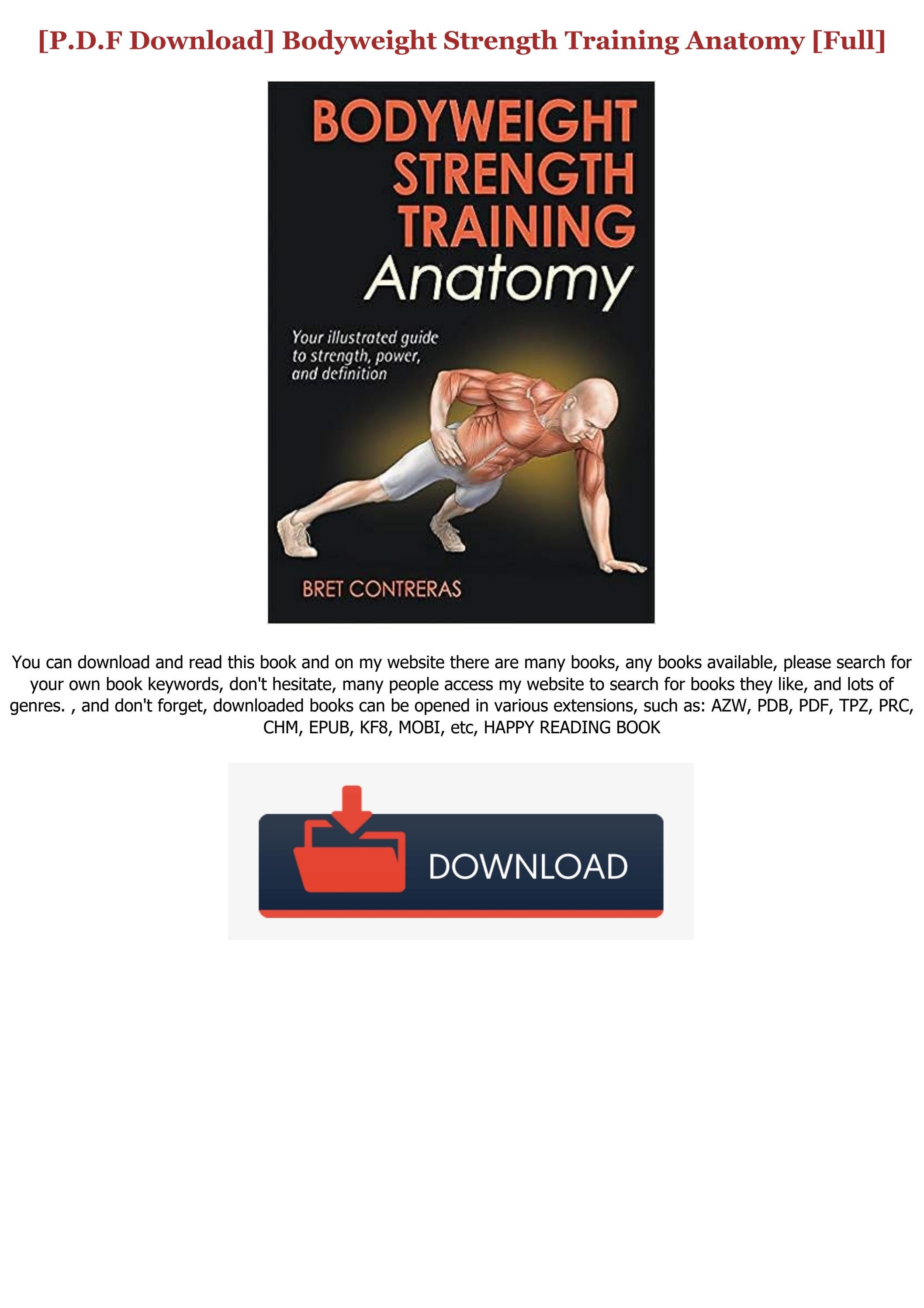 [Ebook]^^ Bodyweight Strength Training Anatomy TXT,PDF, by eliezerkale