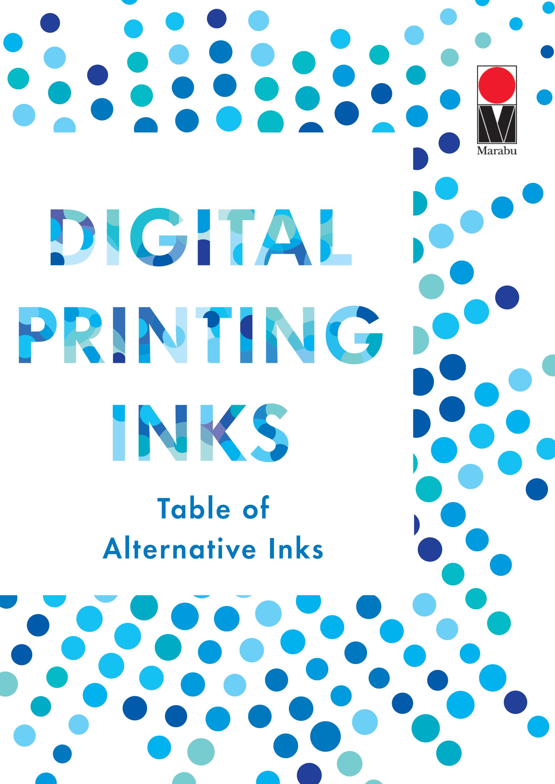 Digital Printing Inks Table of Alternative Inks 05/2023 by Marabu