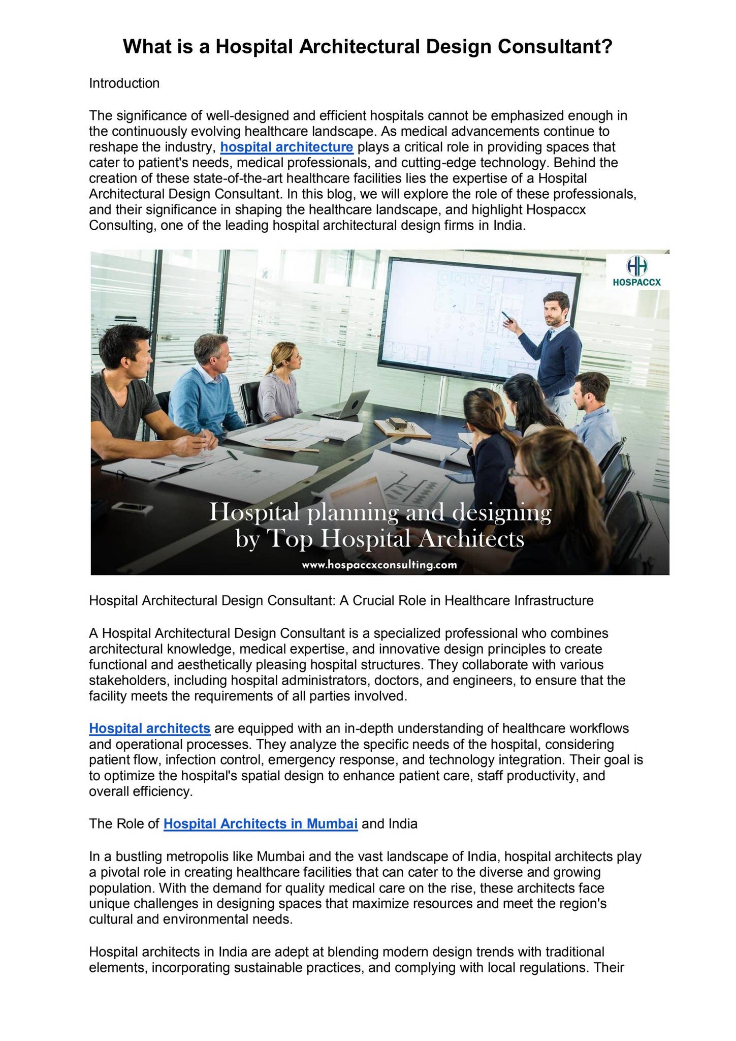 Creative - “The design for Sarvesh Health City blends pragmatic and  functional requirements, creating a high-quality, clutter-free  infrastructure that is accessible to all \u0026 brings forth a modern response  to the healthcare, image size:1449x2048