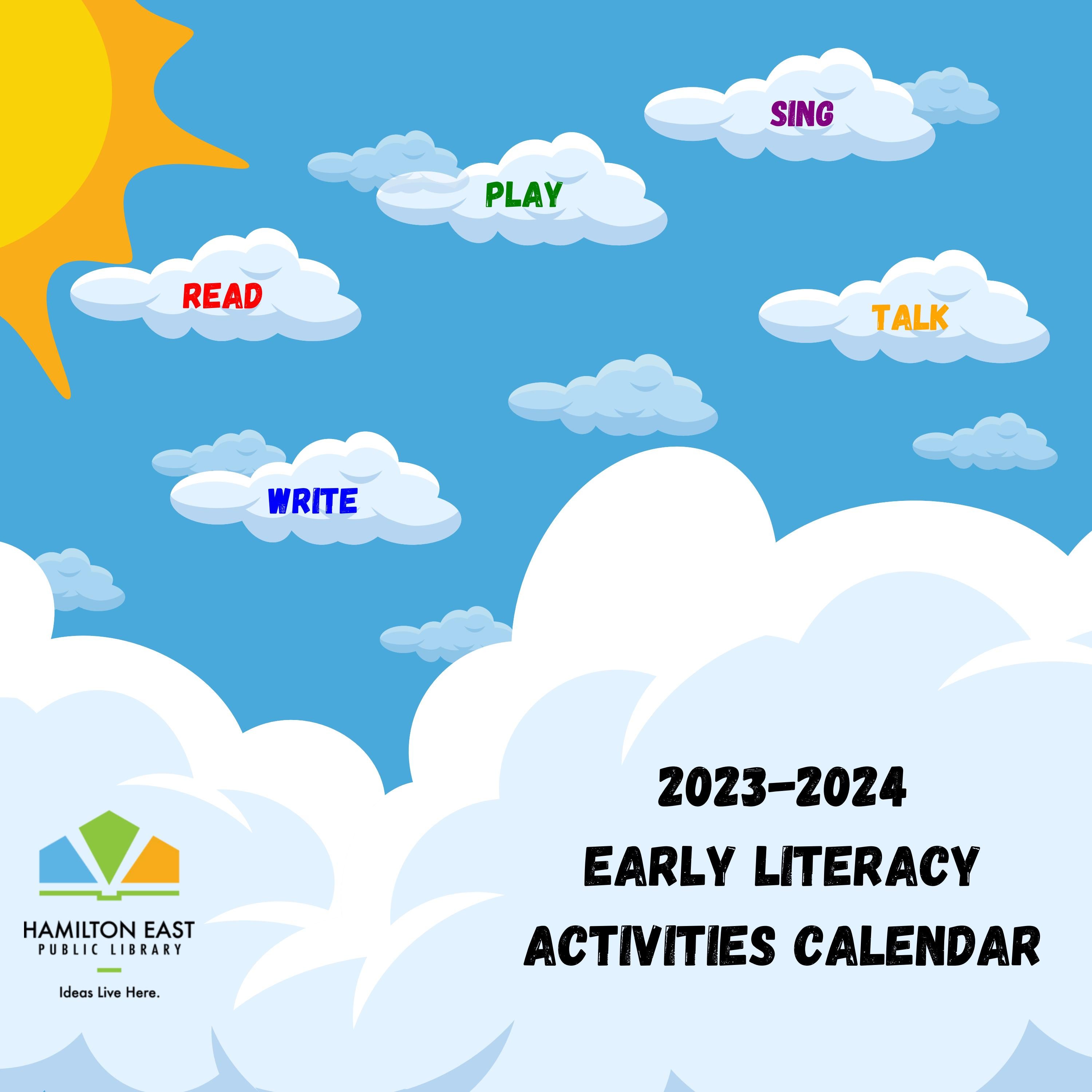 HEPL Early Literacy Activities Calendar 2023-2024 by Hamilton East ...
