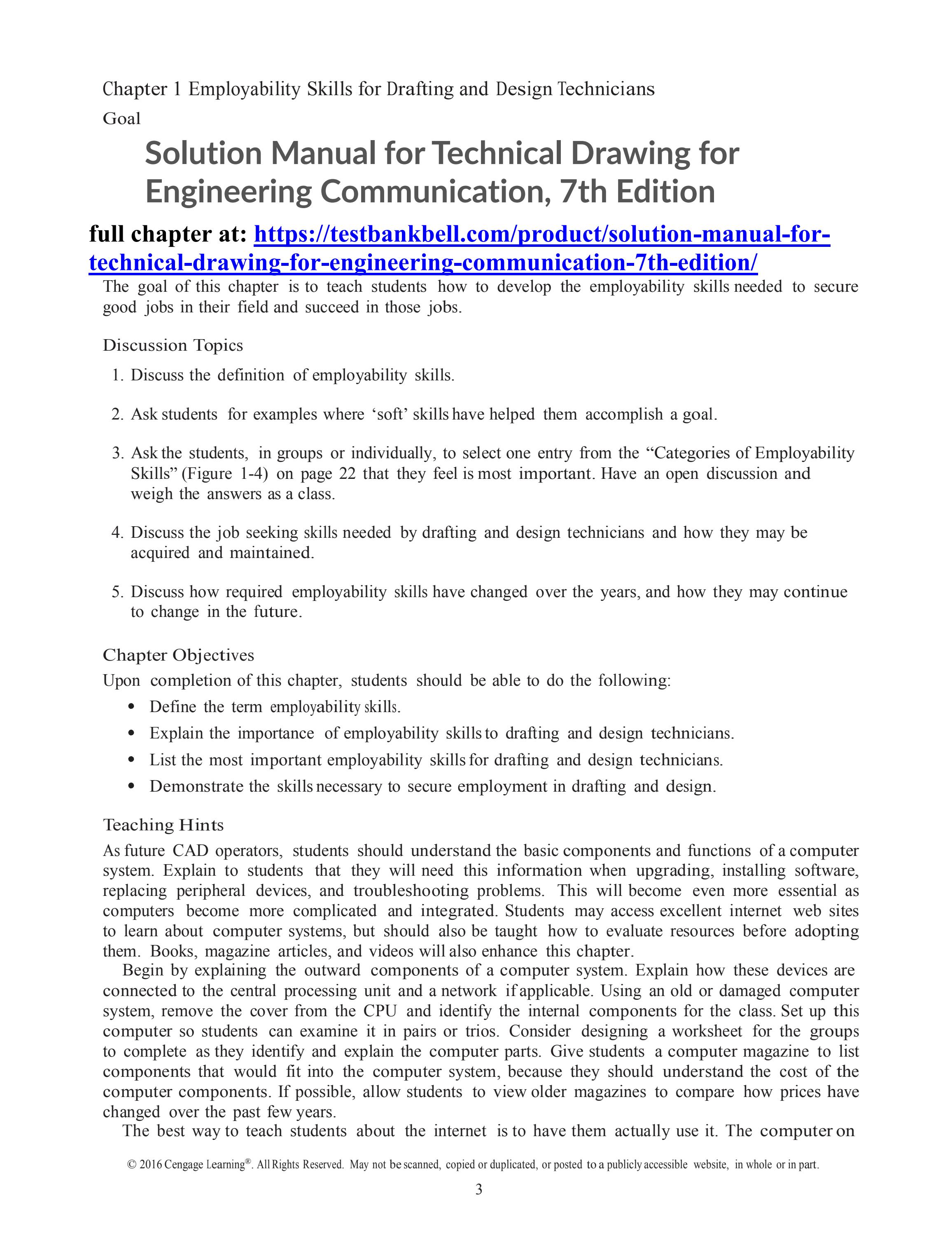 Solution manual for technical drawing for engineering communication 7th