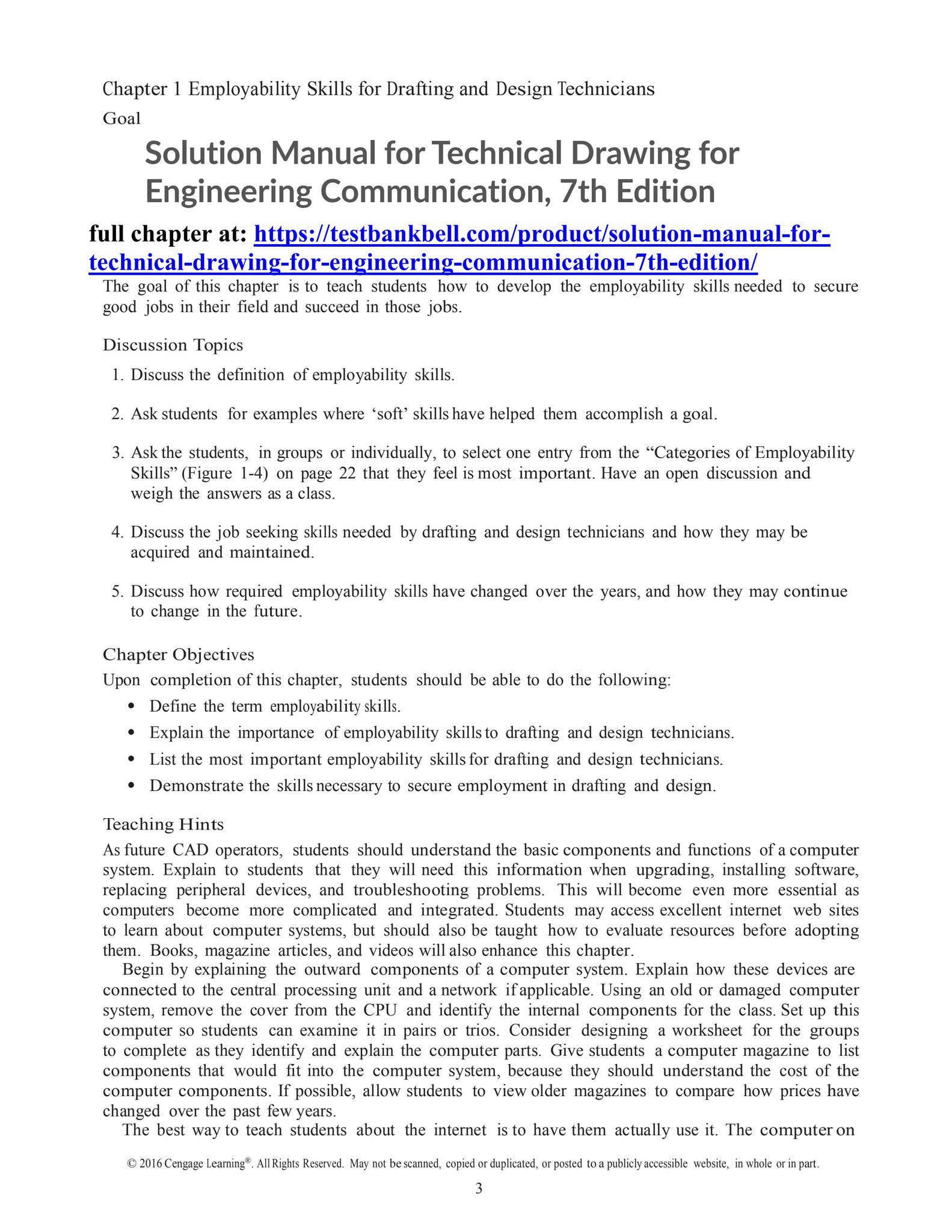 Solution manual for technical drawing for engineering communication 7th ...