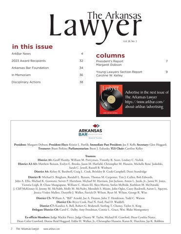 The Arkansas Lawyer 夏季 2023 第 4 页