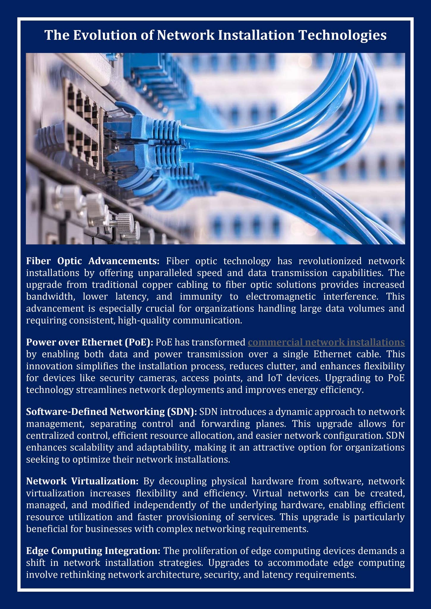 The Evolution of Network Installation Technologies by Cabling in DFW ...