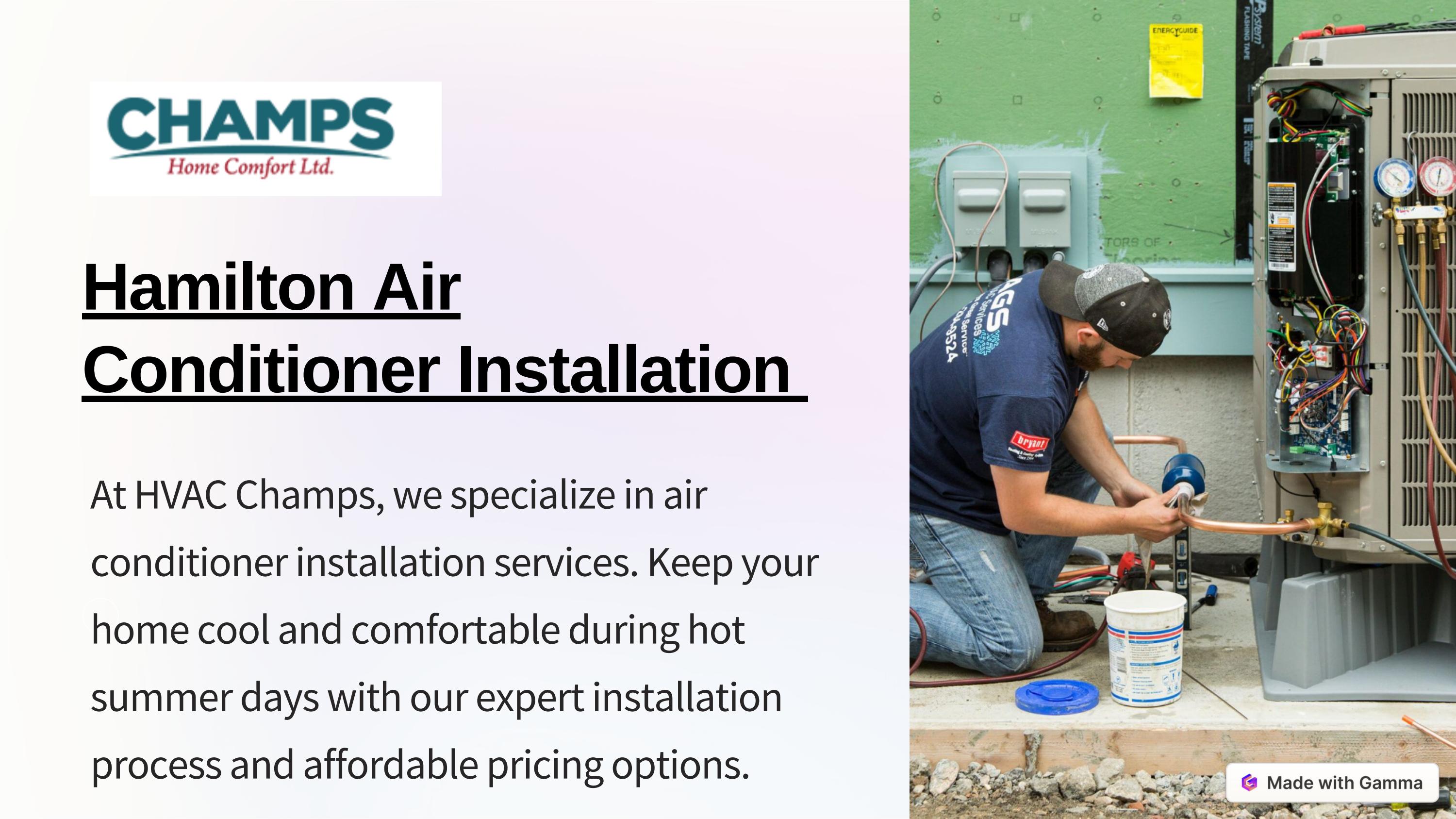 Hamilton Air Conditioner Installation HVAC Champs by Champs Home Comfort Ltd Issuu