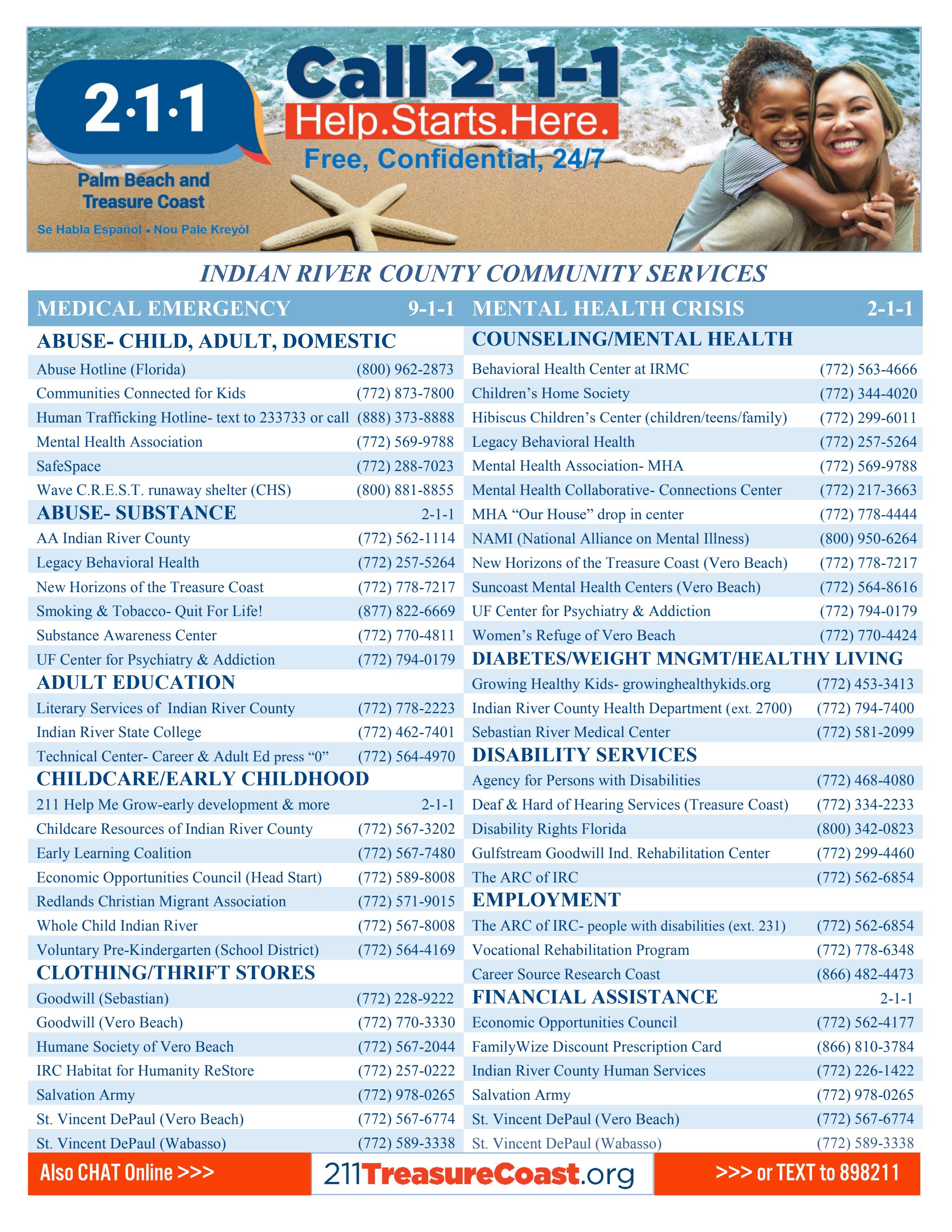 211 Indian River County Community Services by Judy Graziosi Issuu