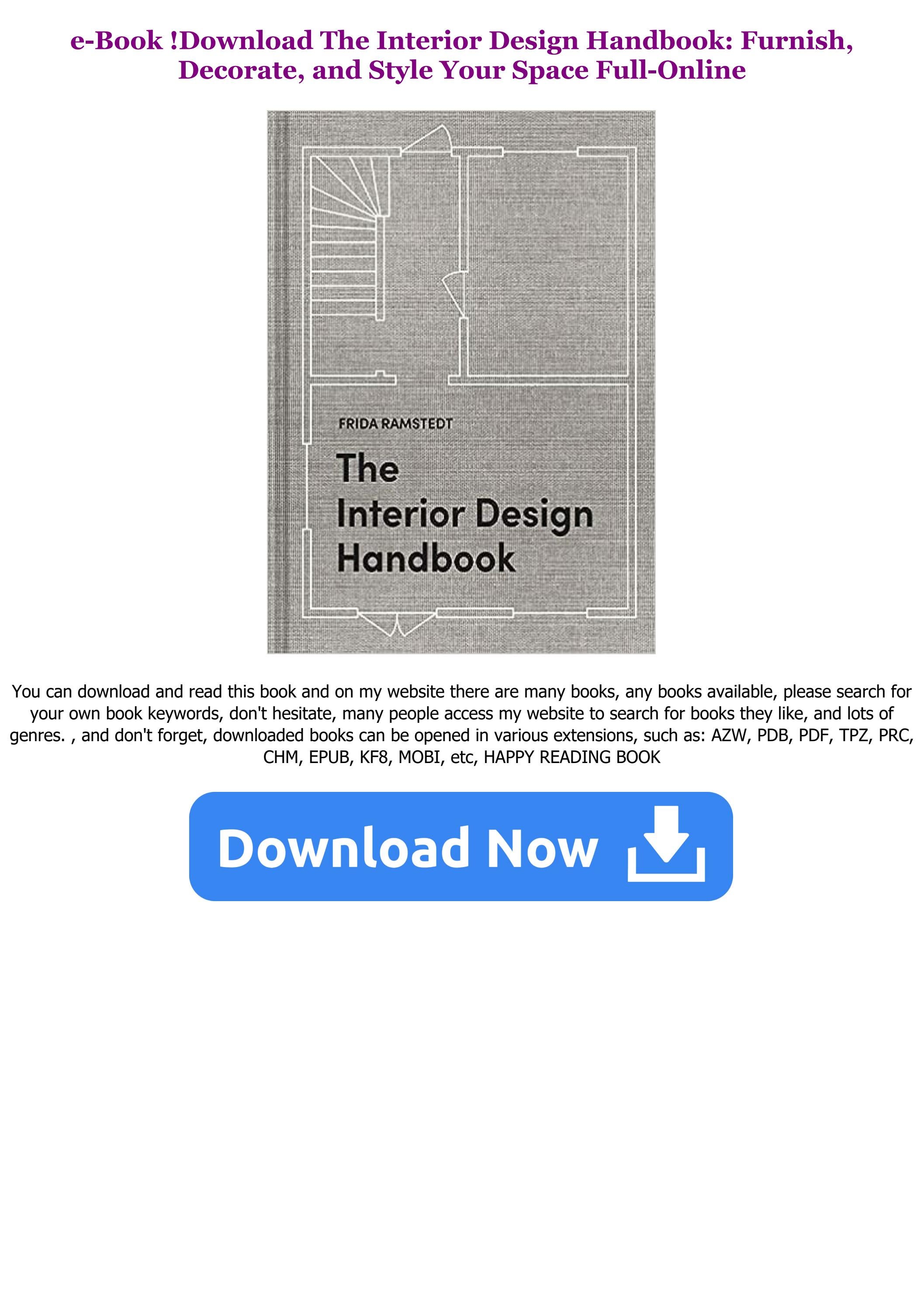 Read Book [PDF] The Interior Design Handbook: Furnish, Decorate, and ...