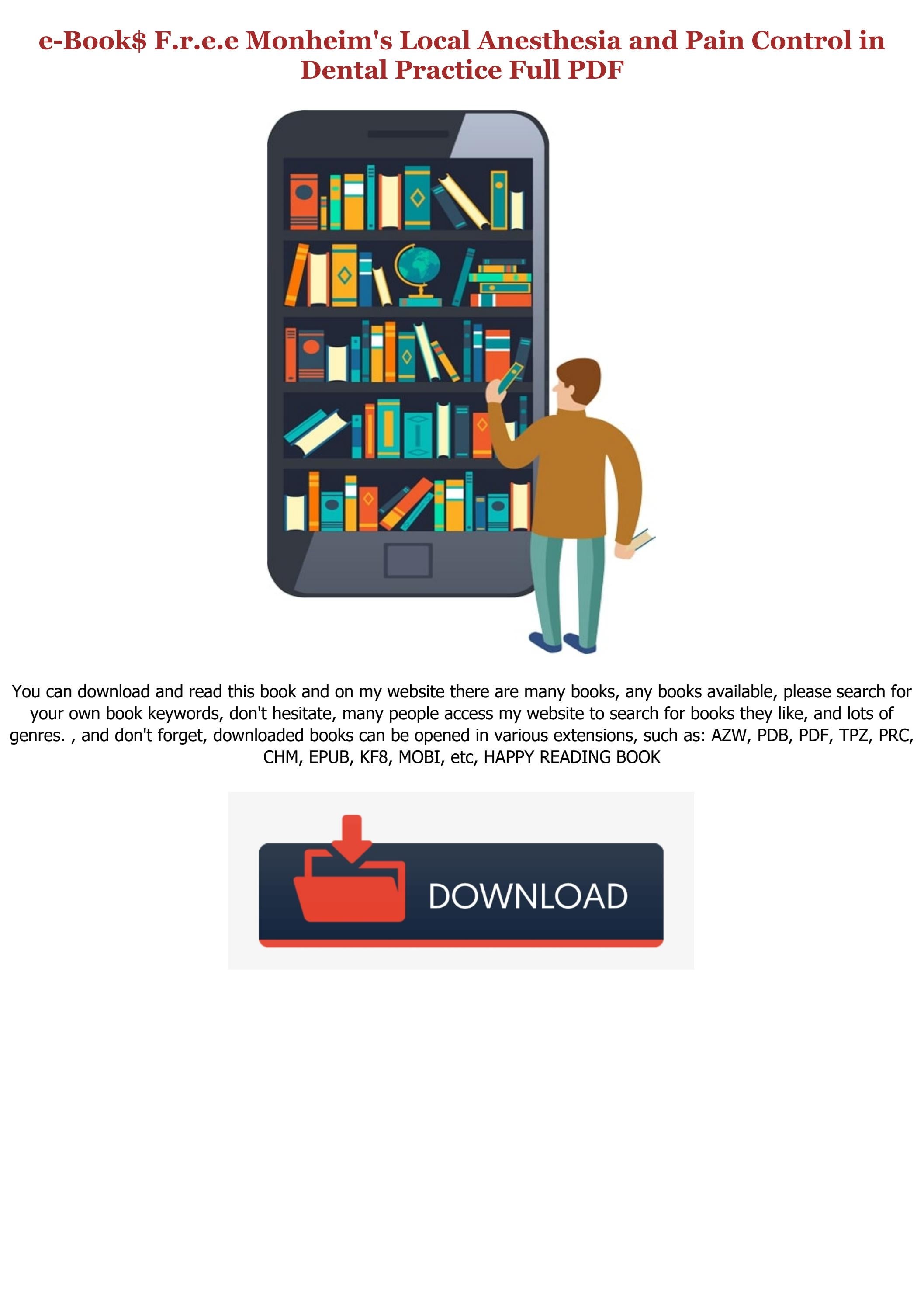 ^DOWNLOAD E.B.O.O.K. Monheim's Local Anesthesia and Pain Control in