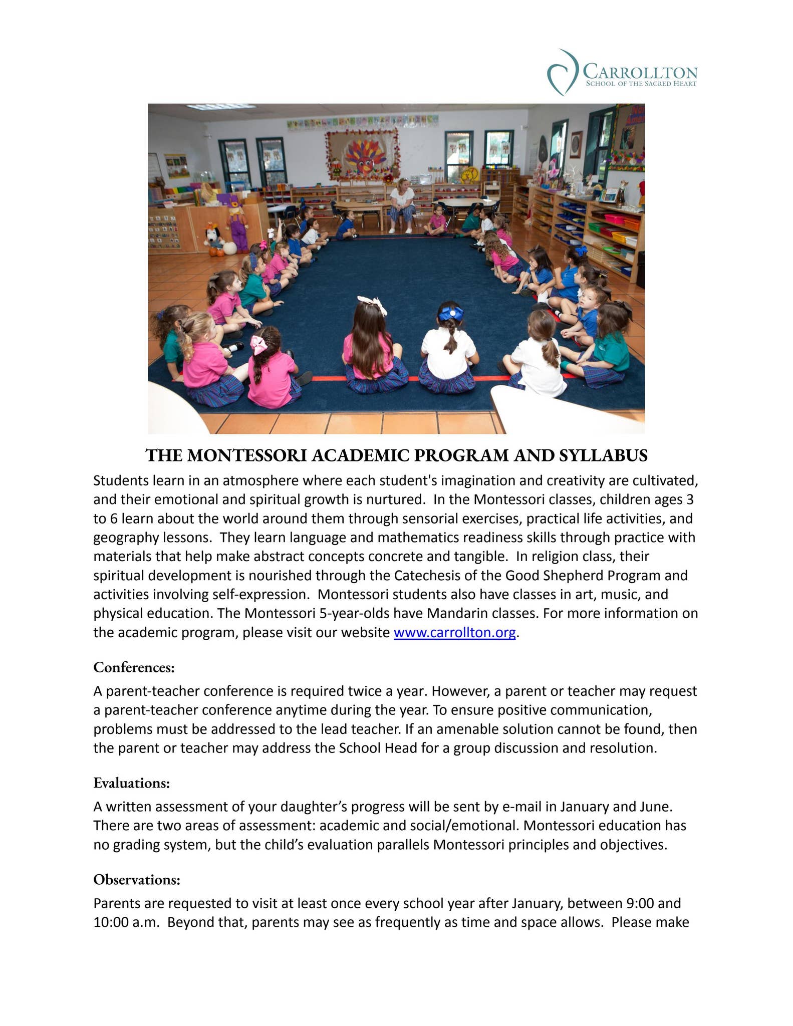 Montessori Curriculum Guide by Carrollton School of the Sacred Heart ...
