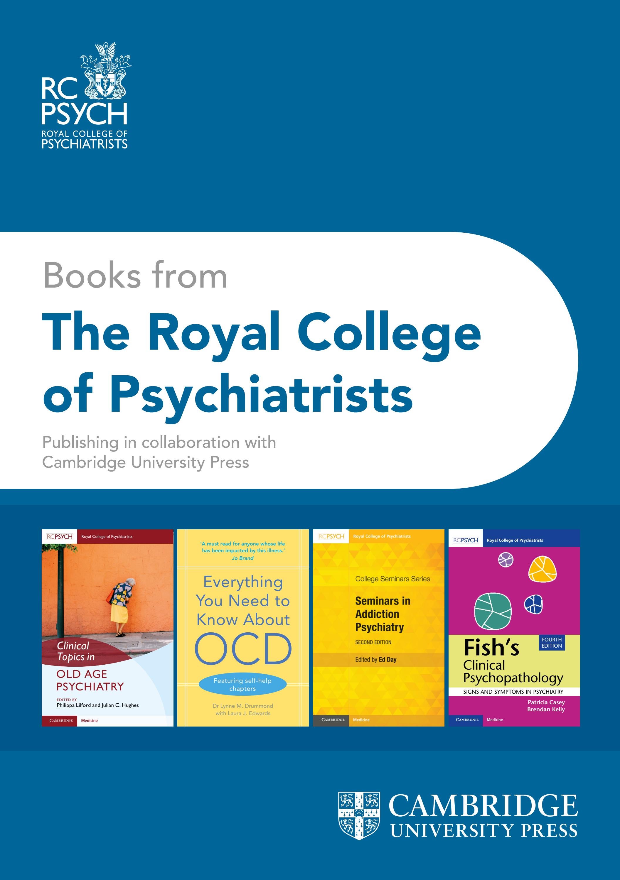 Psychiatry Titles from RCPsych and Cambridge University Press Summer