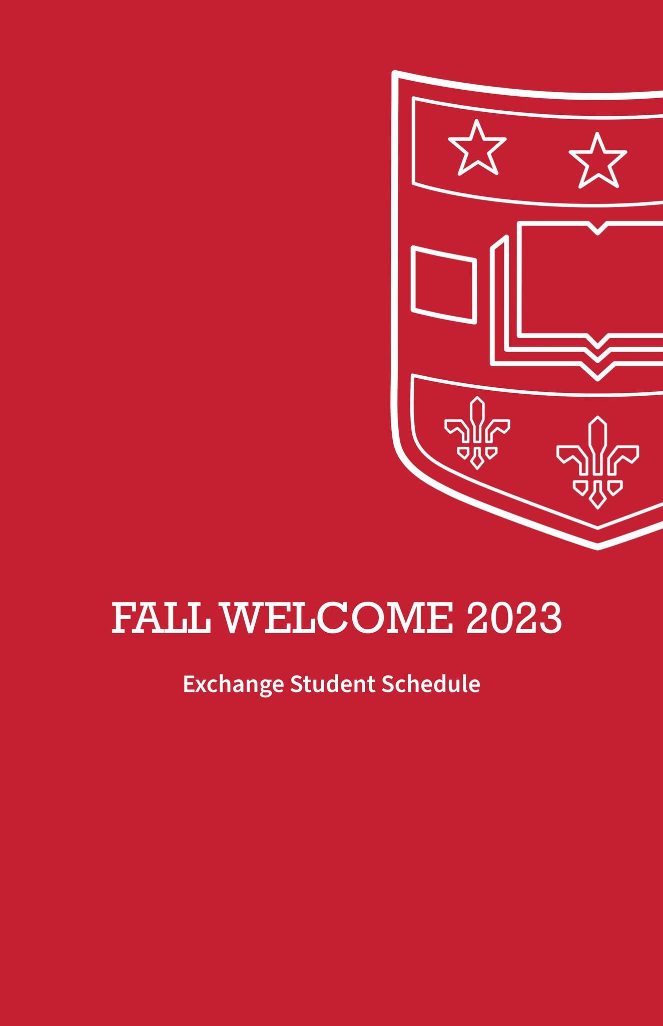 Fall Welcome 2023 Exchange Student Schedule by WashU Student ...