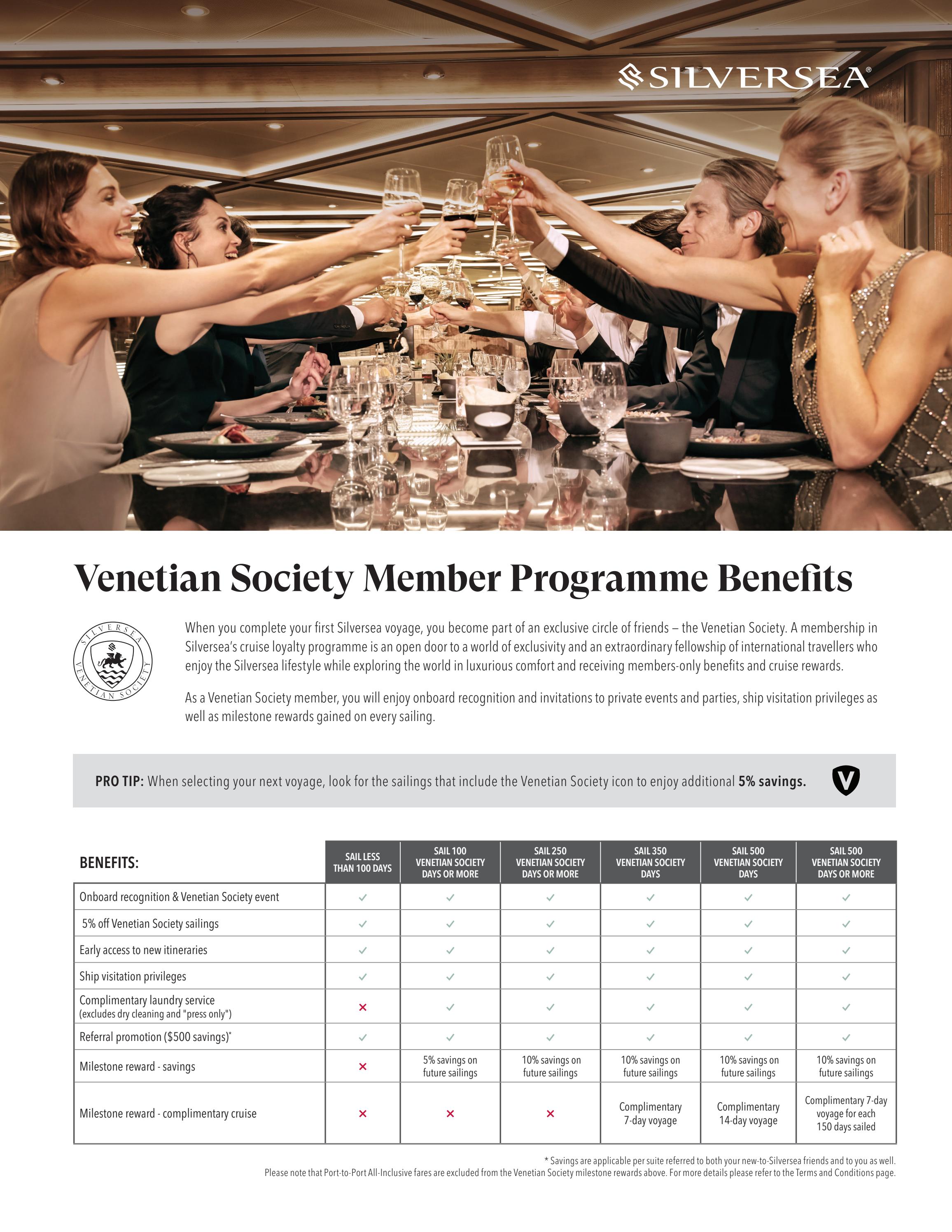 Society Member Programme Benefits GBL by Silversea Issuu