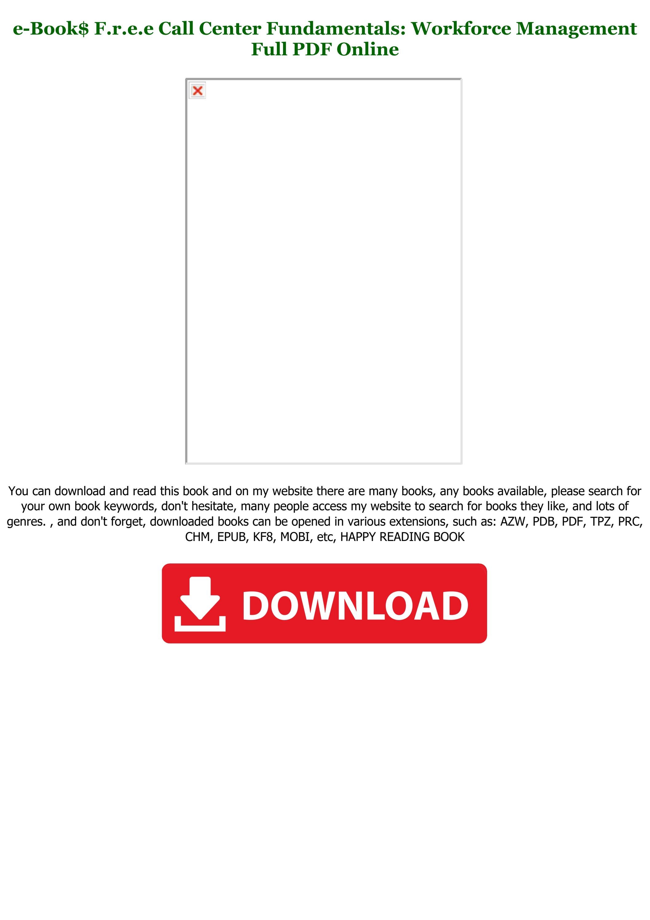 !P.D.F D.o.w.n.l.o.a.d Call Center Fundamentals: Workforce Management ...