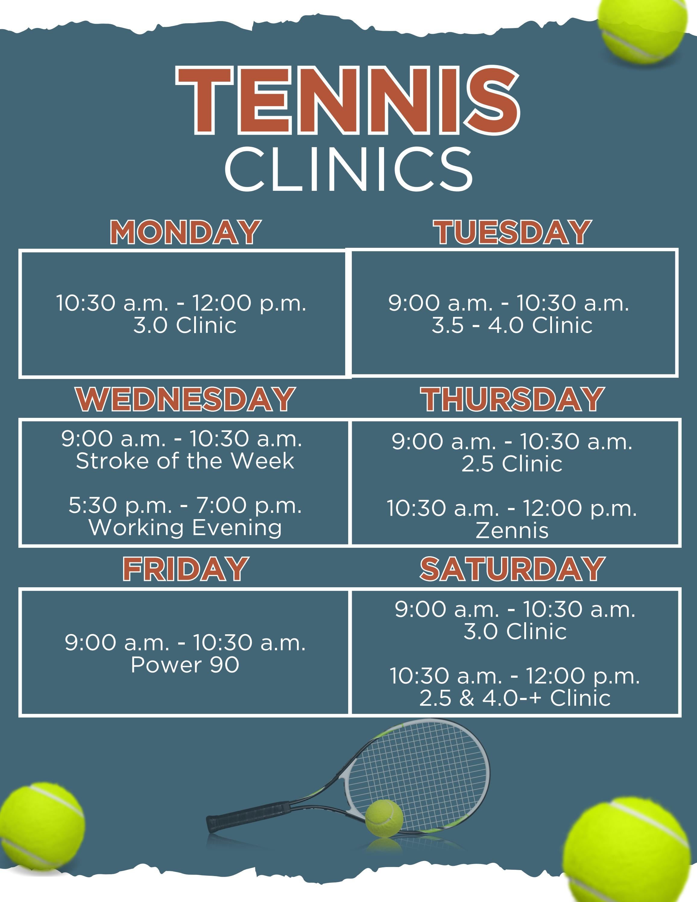 Tennis Clinics Flyer August 2023 by Issuu
