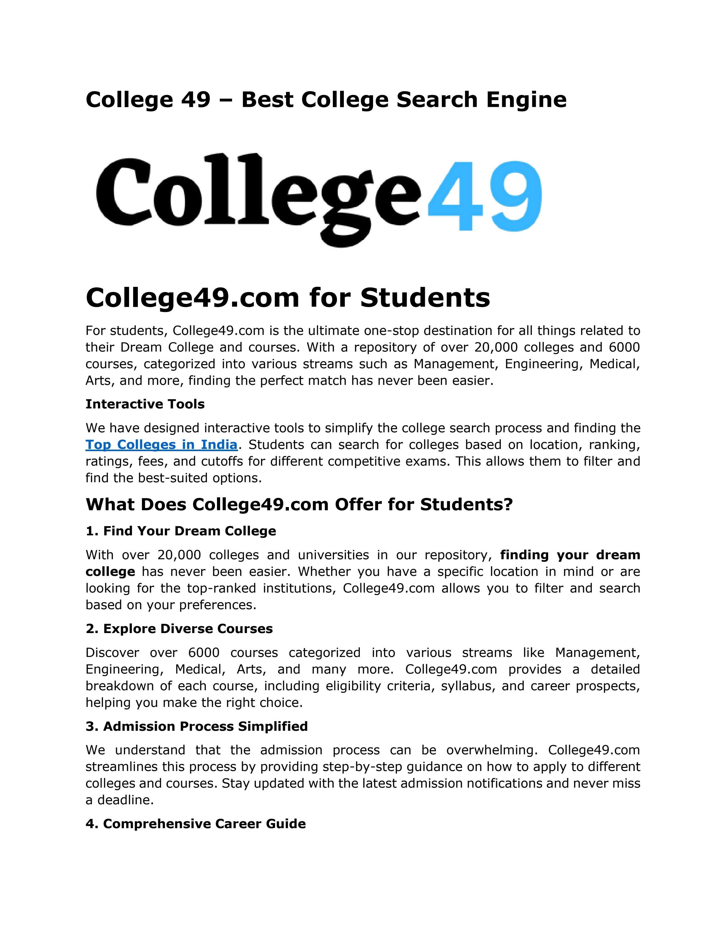 College Search Engine by College Search Engine Issuu