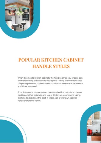Benzoville 家具目录 · 指南 to Buying 家具 Handles and Knobs 第 18 页